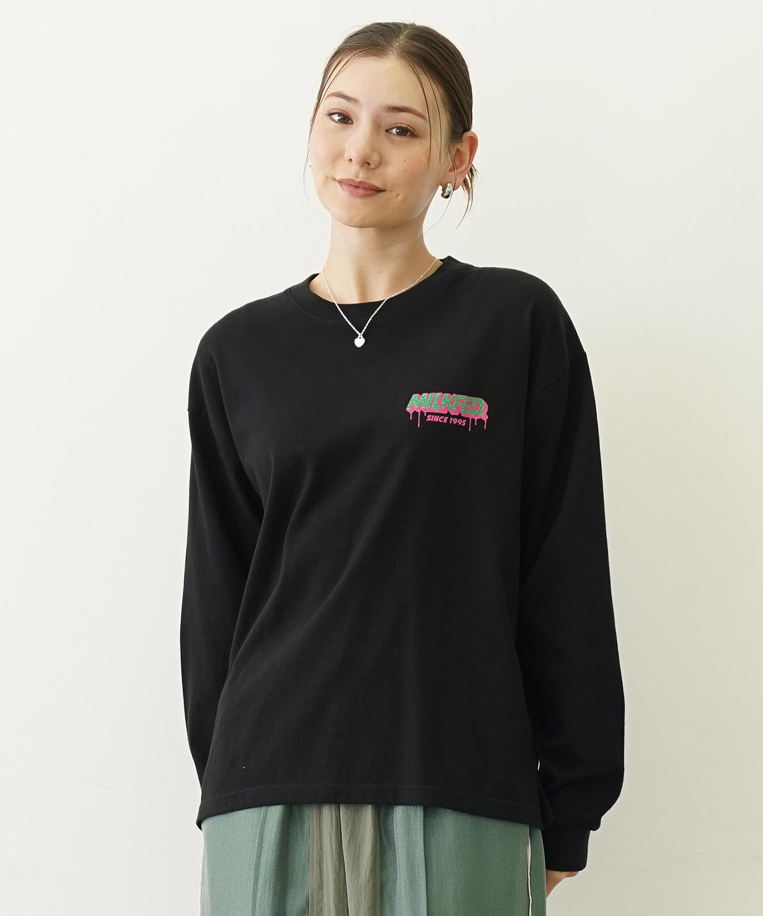 GLITTER MELT LOGO WIDE L/S TEE