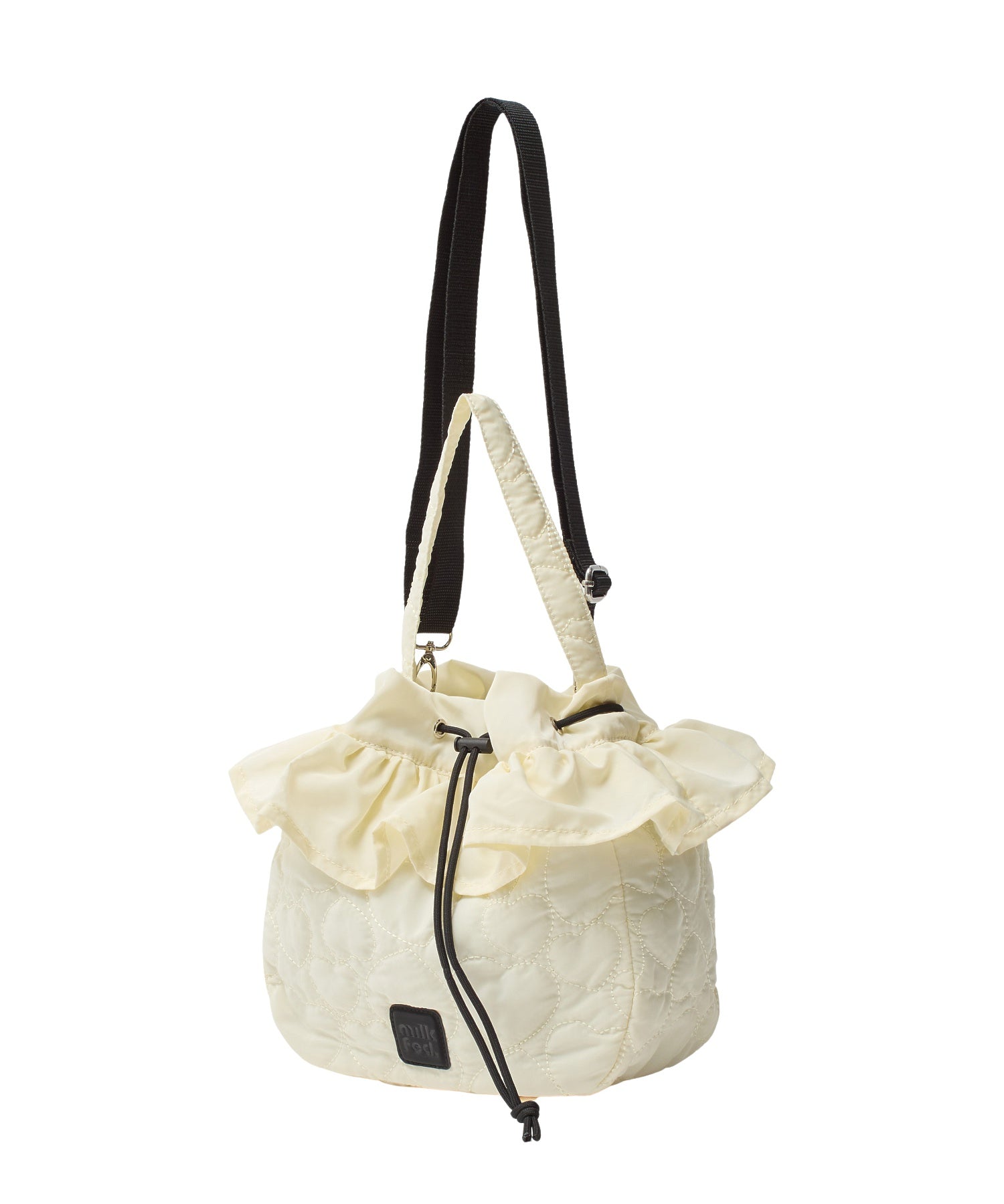 HEART QUILTED DRAWSTRING BAG