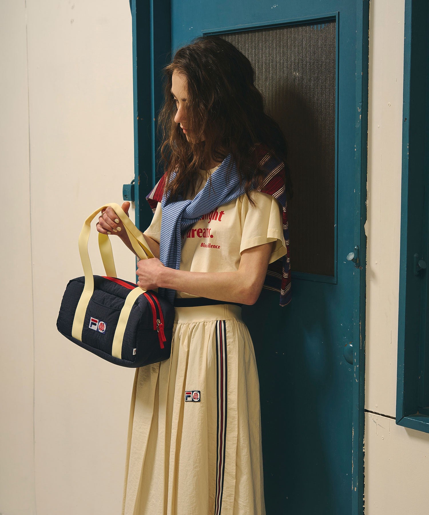 【ROSE BUD別注】FILA×ROSE BUD BI-COLOR BOSTON BAG