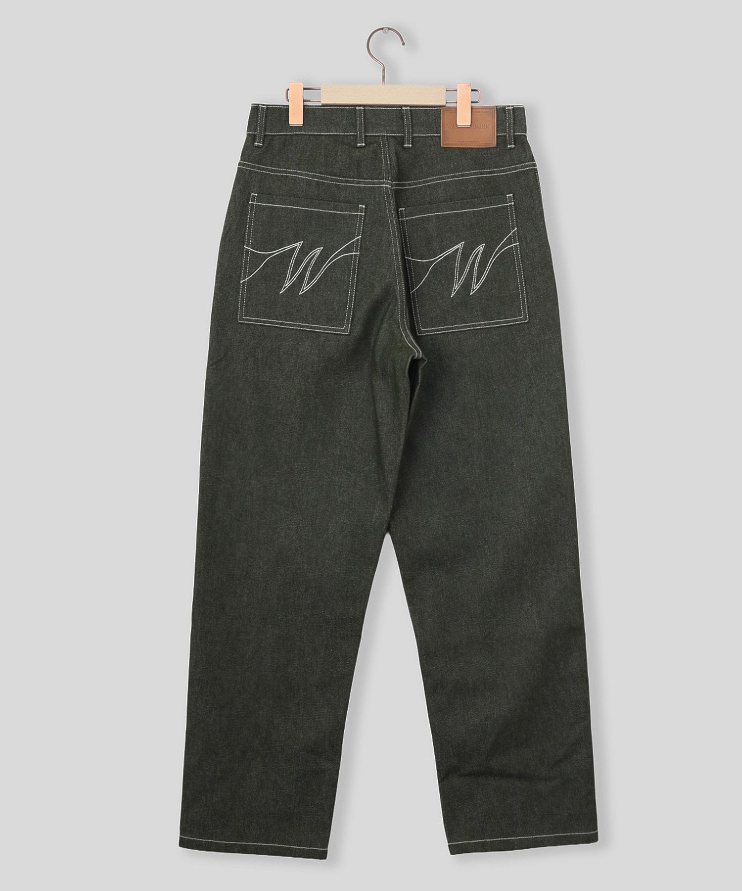 WALK IN PARIS/ウォーキンパリス/Green denim Double Knee Pants