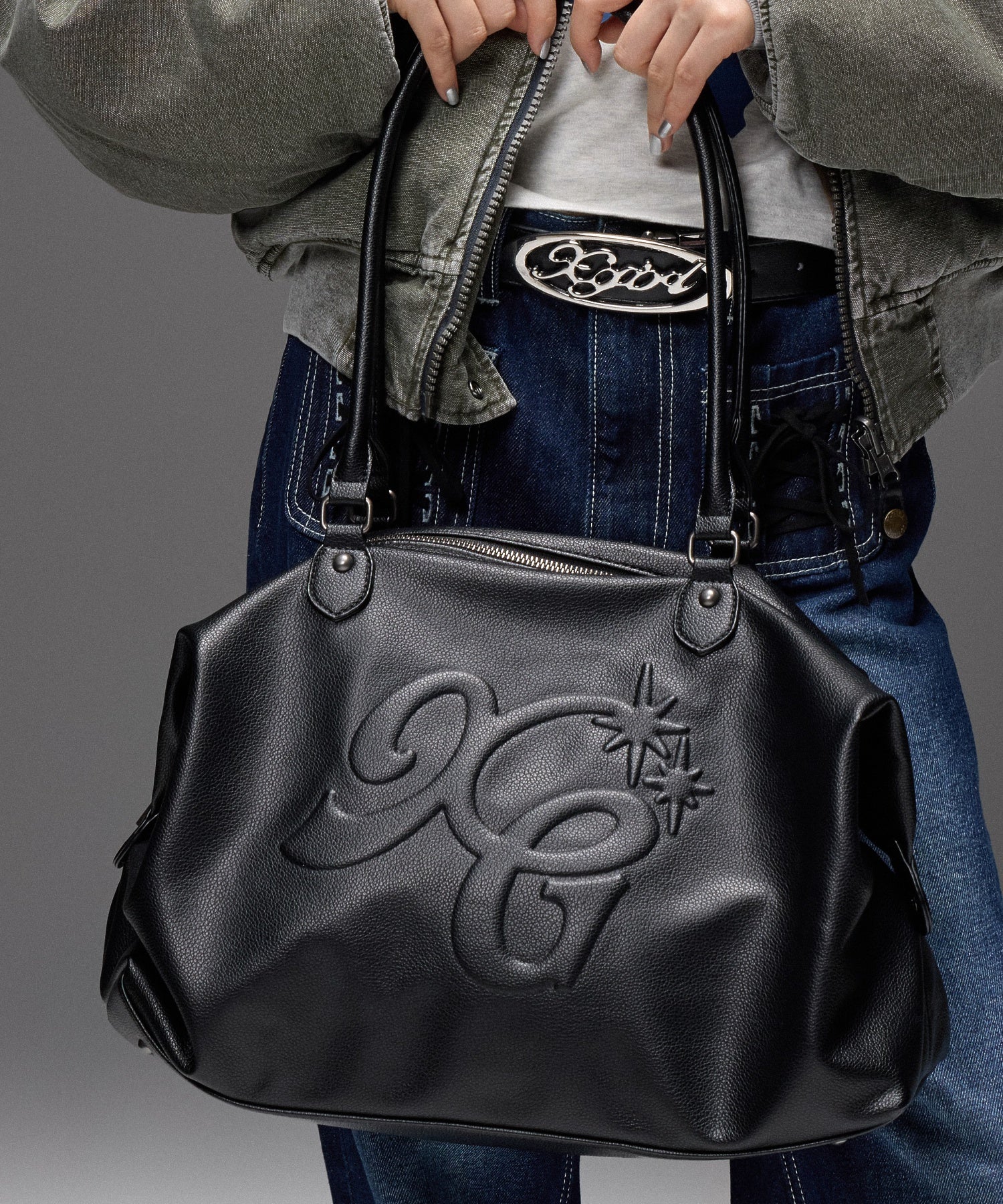 EMBOSSED XG LOGO BOSTON BAG