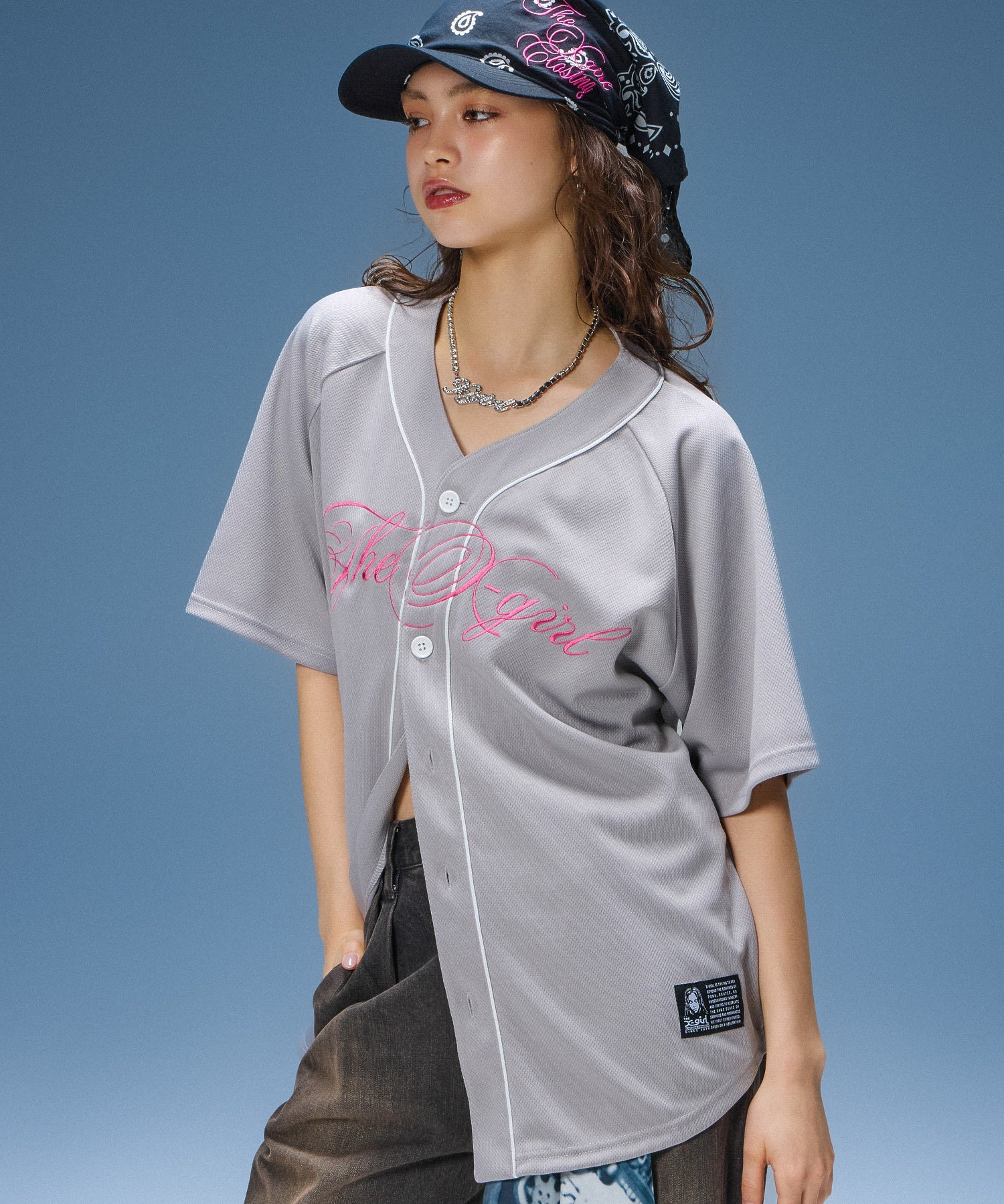 SCRIPT LOGO BASEBALL SHIRT