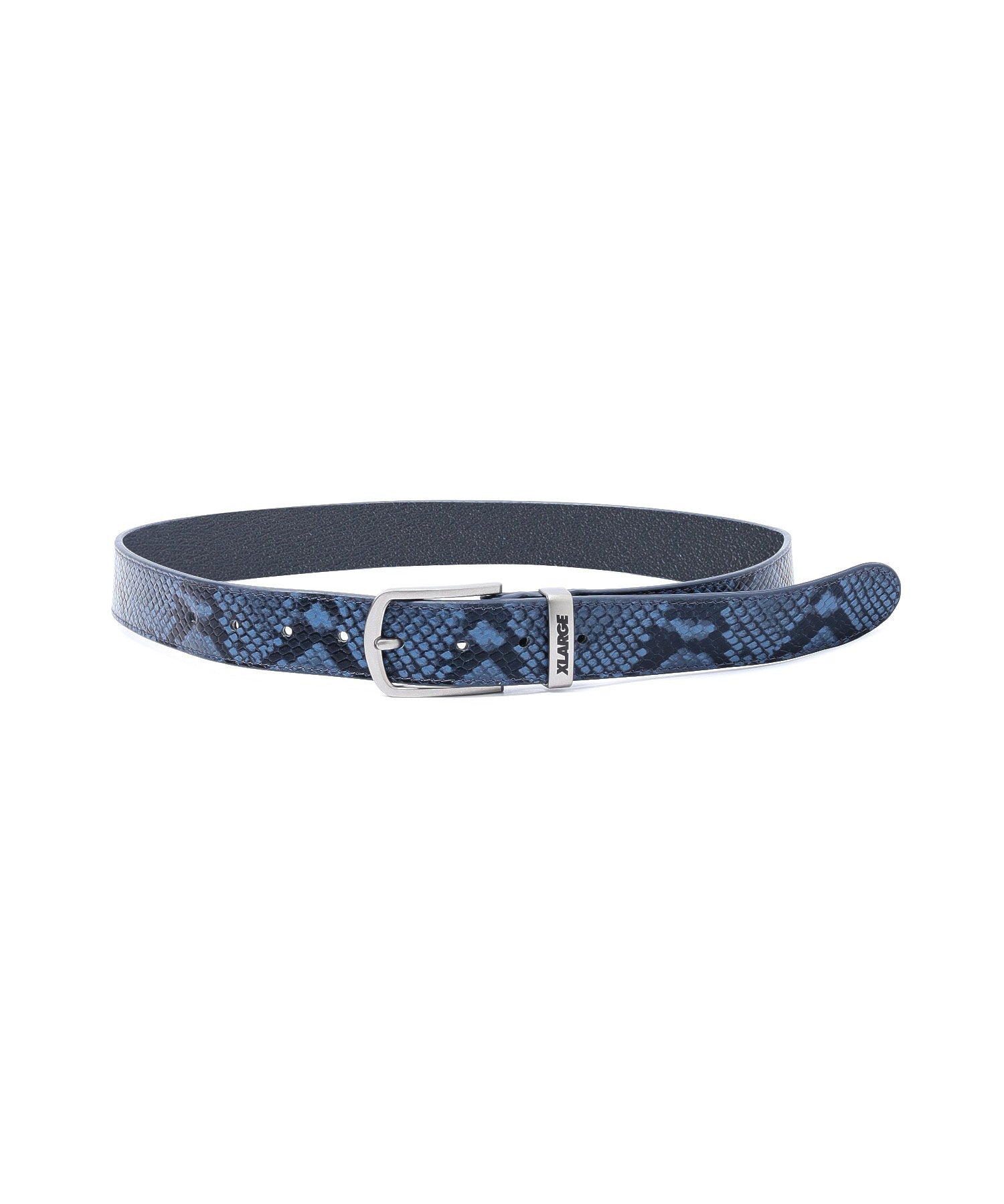 SNAKE PATTERN LEATHER BELT
