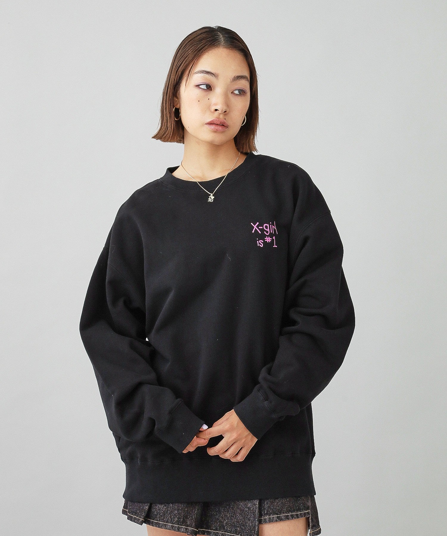 X-girl FLAG BIG SWEAT TOP