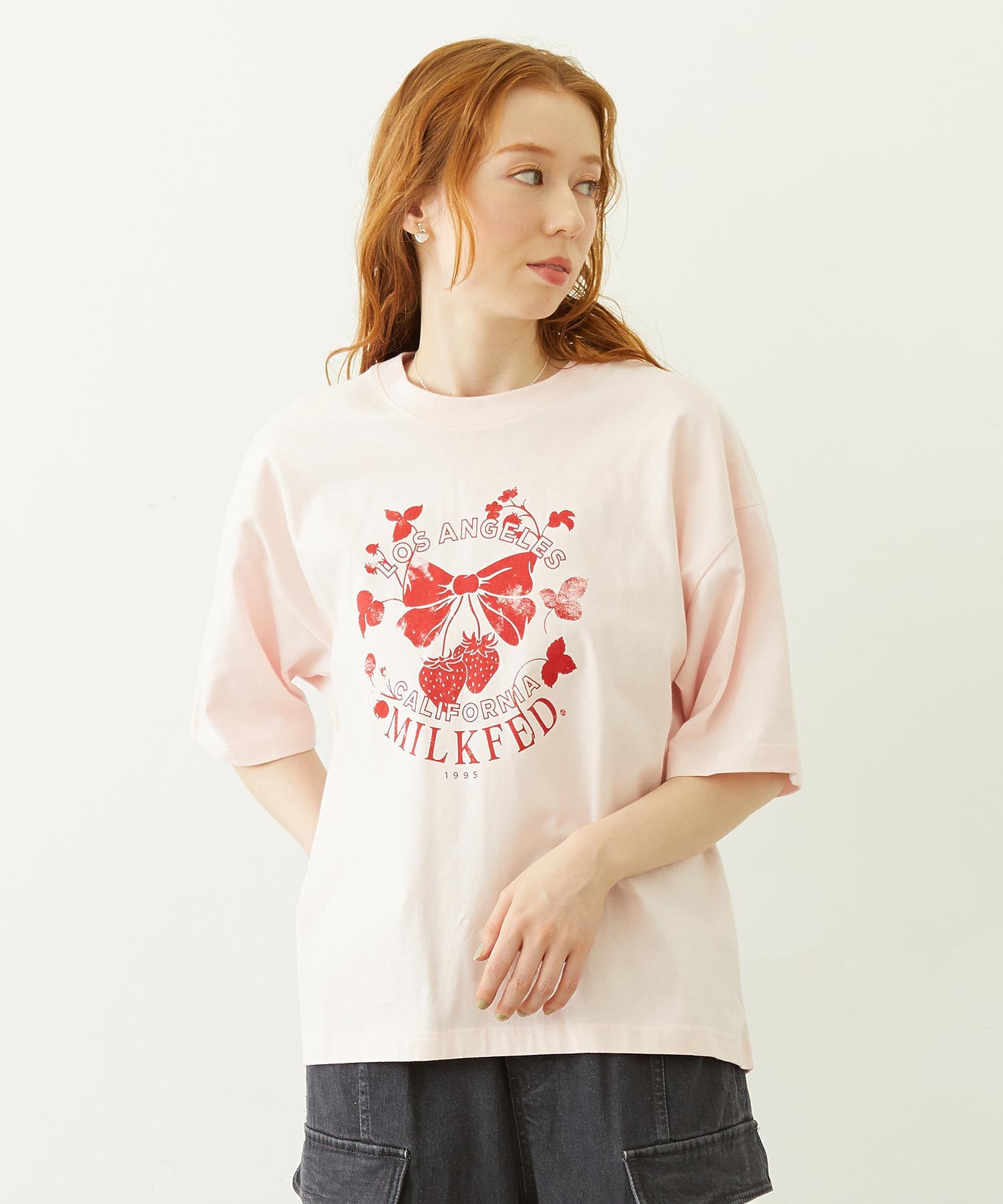 WATERCOLOR STRAWBERRY WIDE S/S TEE