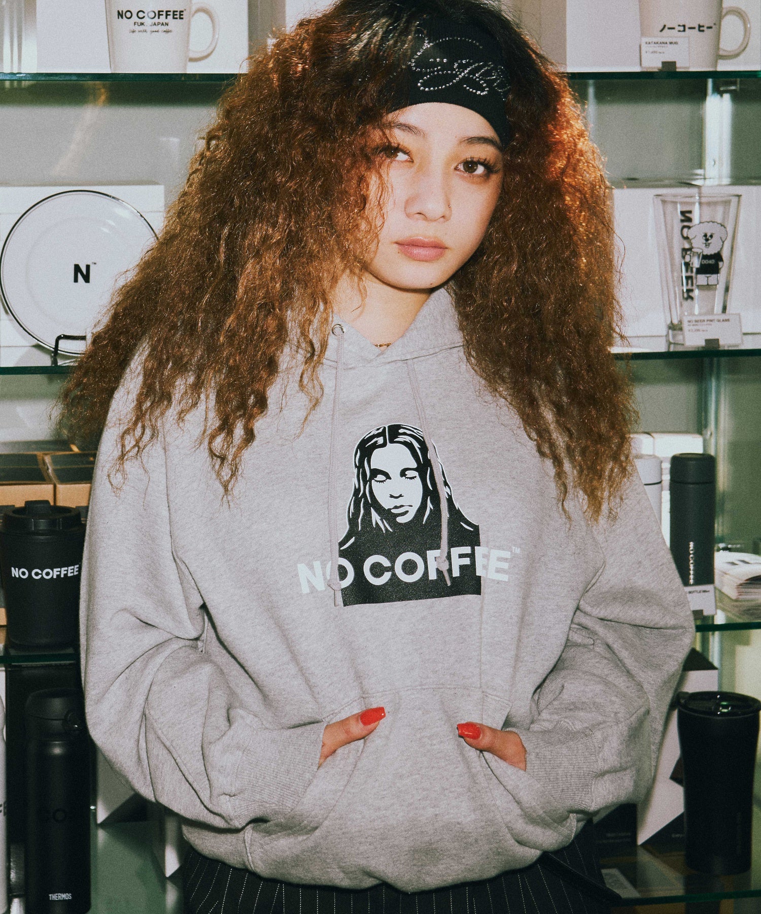 X-girl x NO COFFEE SWEAT HOODIE