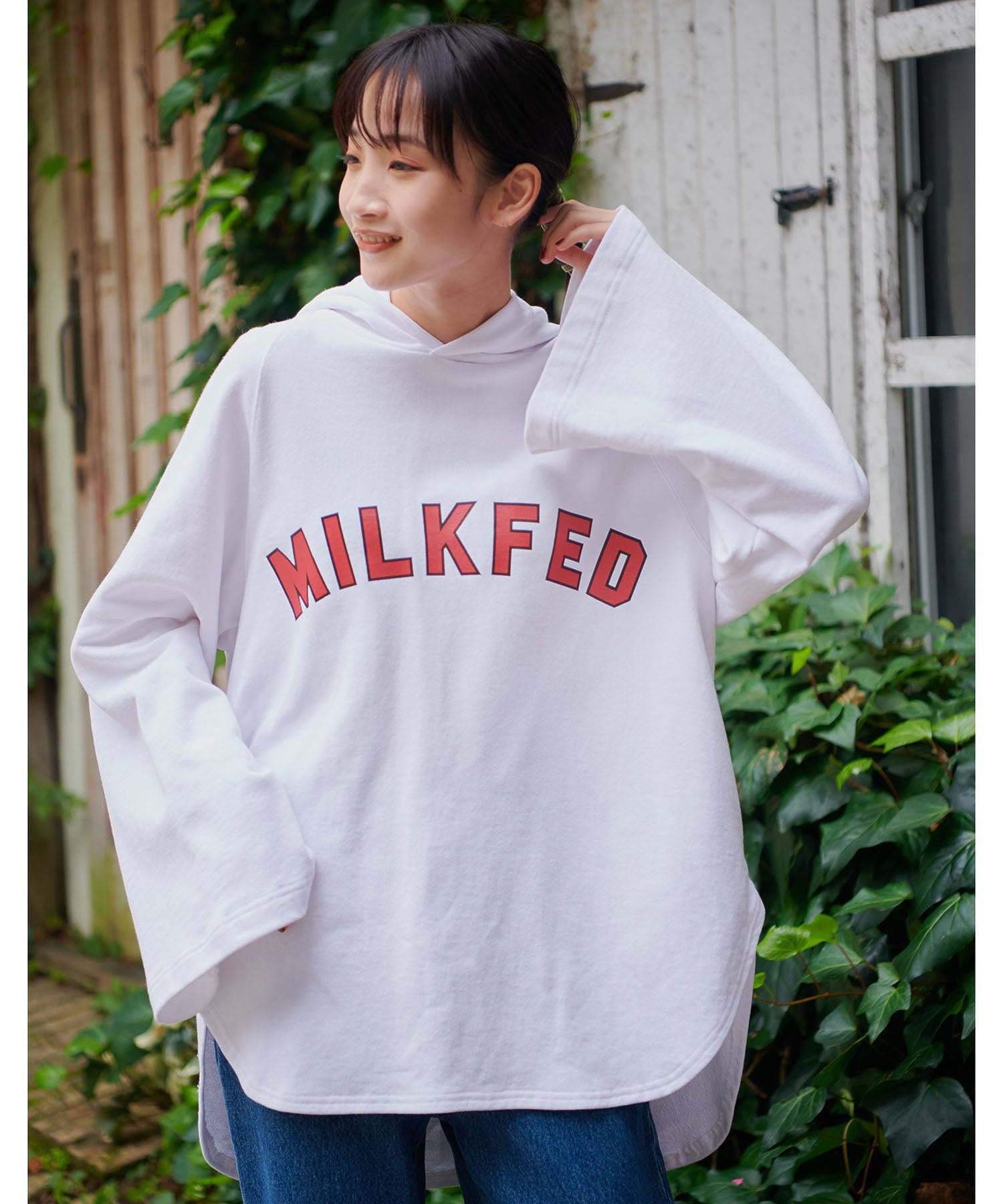 FLARE SLEEVE HOODIE MILKFED.