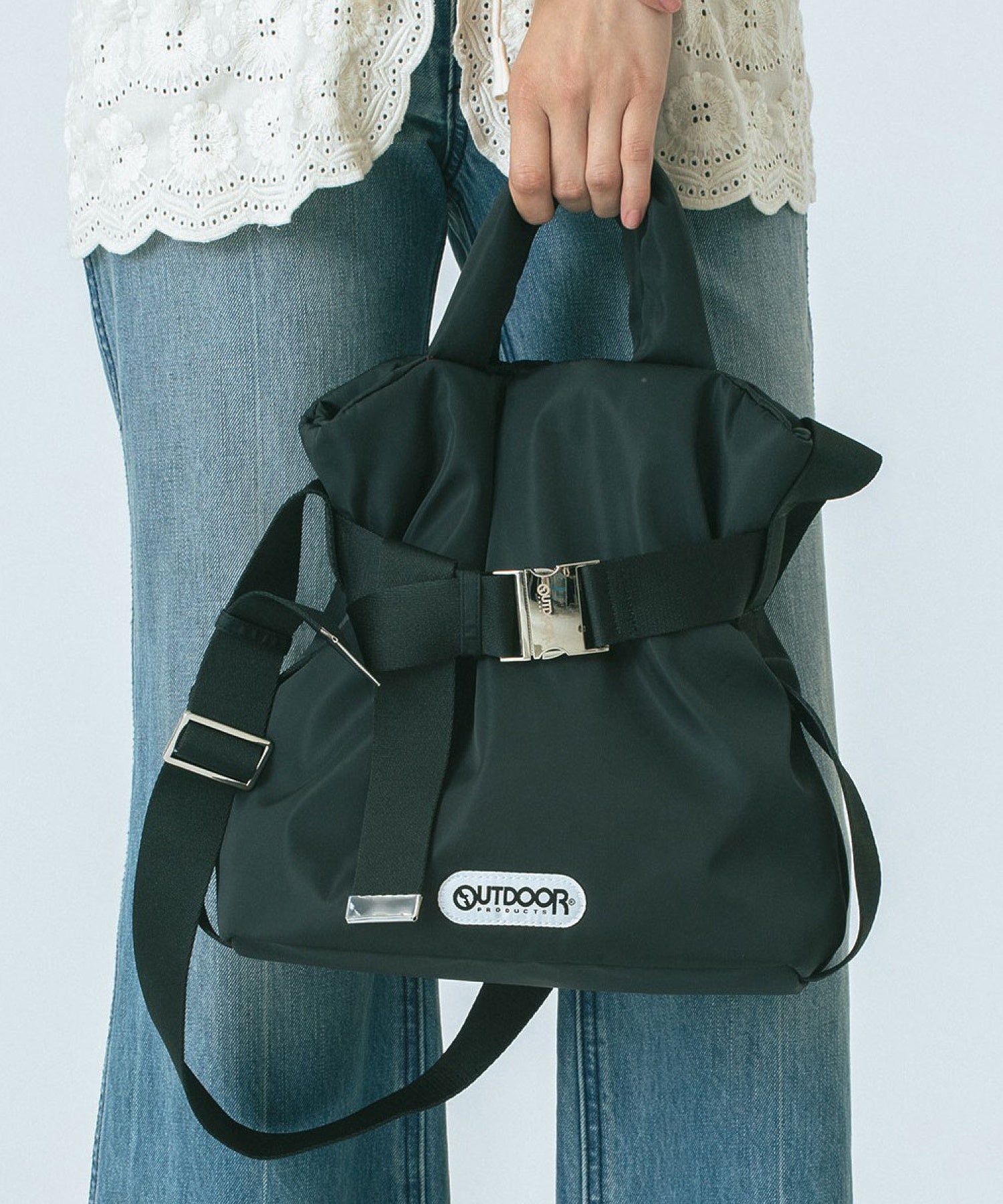 【ブルー・ブラウンROSE BUD別注カラー】OUTDOOR PRODUCTS/2WAY BELT BAG