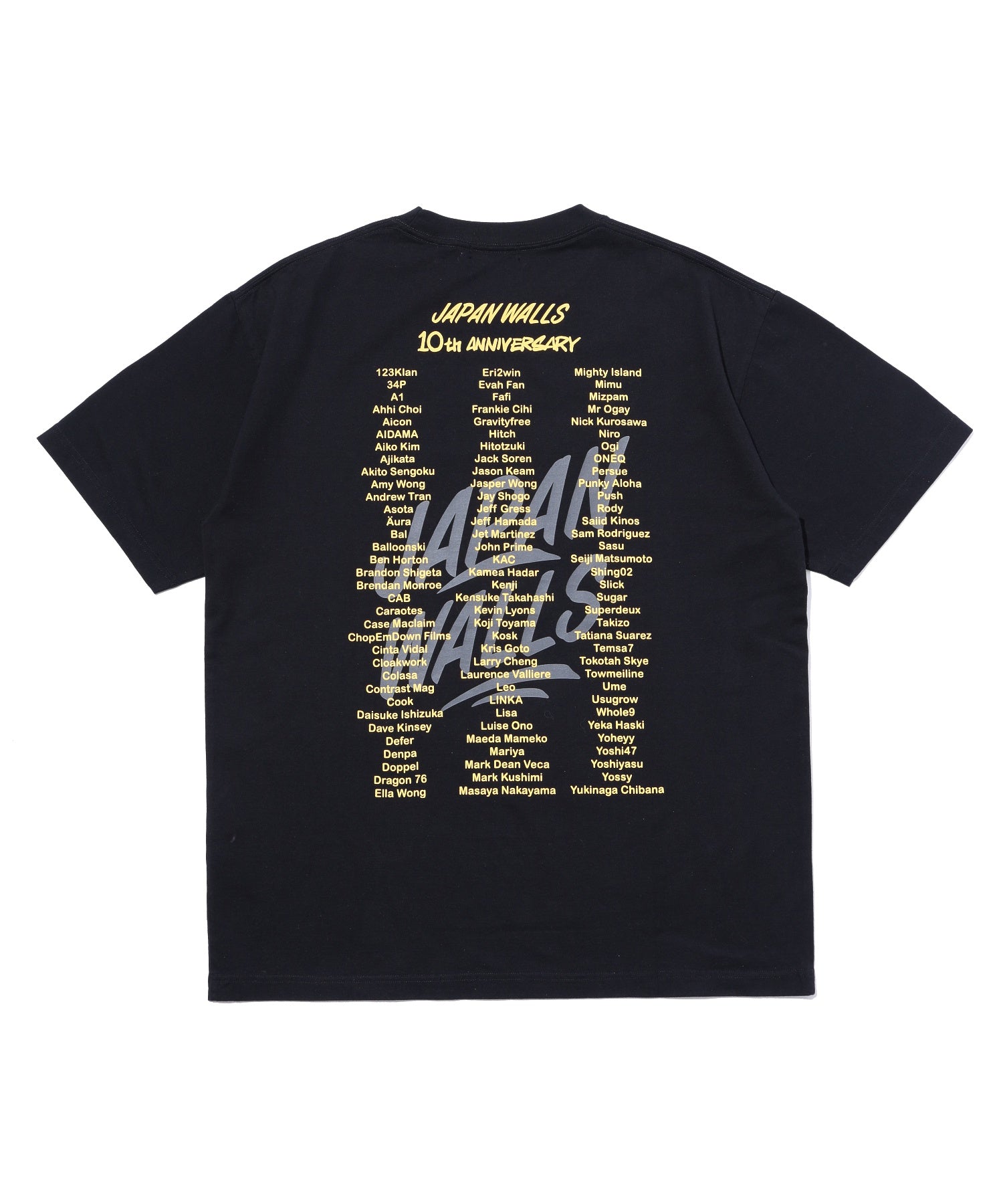 XLARGE x JAPAN WALLS 10TH ANNIVERSARY S/S TEE calif-ART