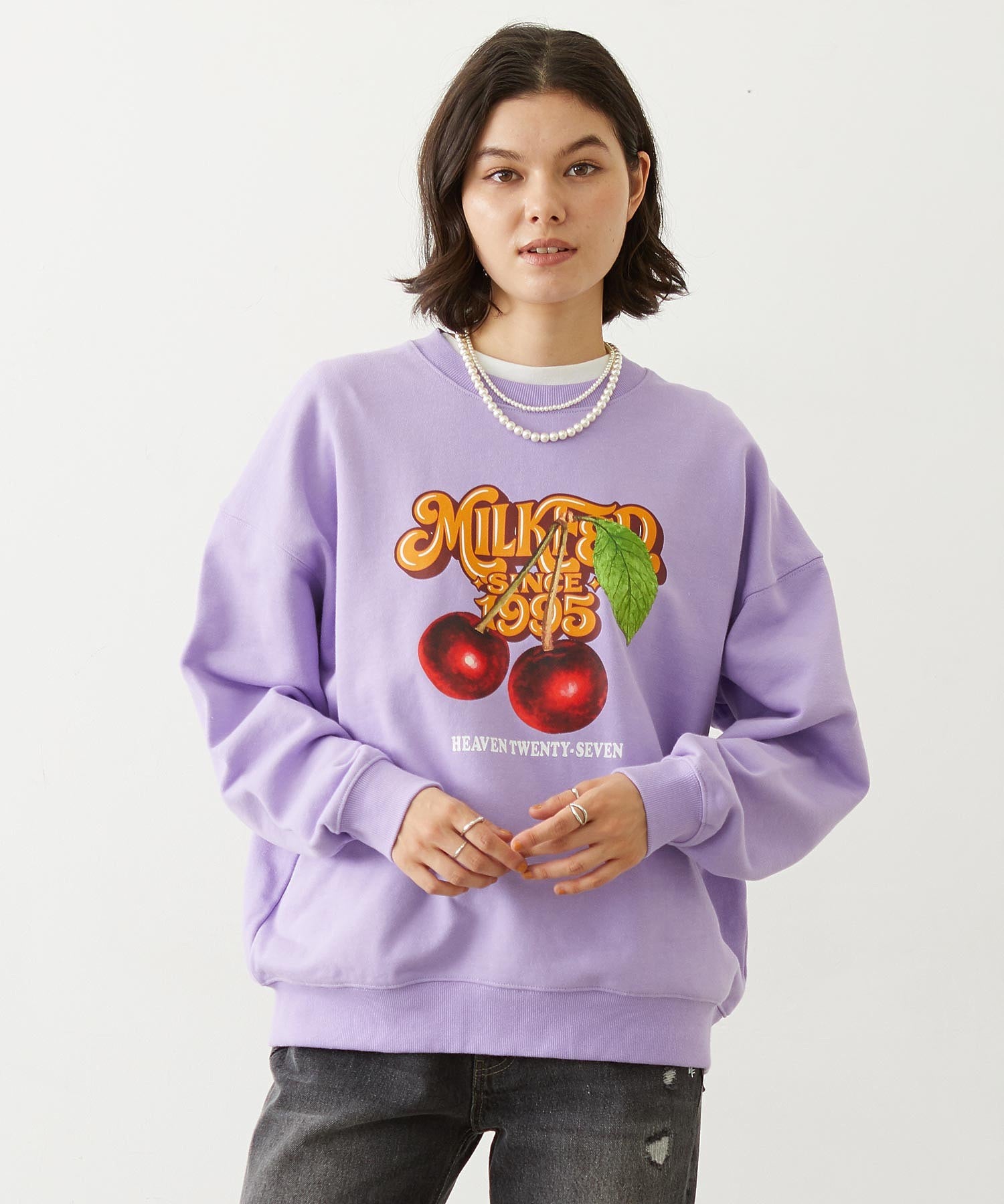CHERRY LOGO SWEAT TOP