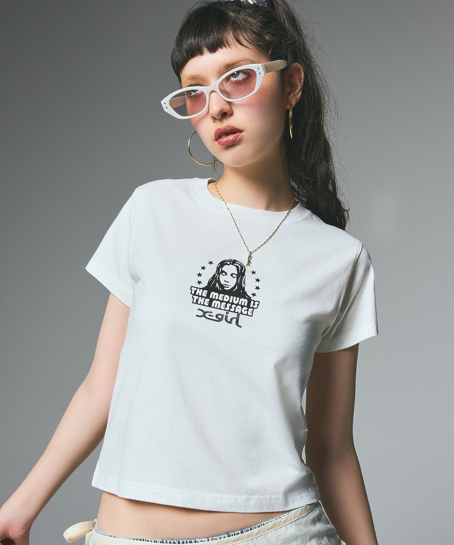 STAR AND FACE S/S BABY TEE