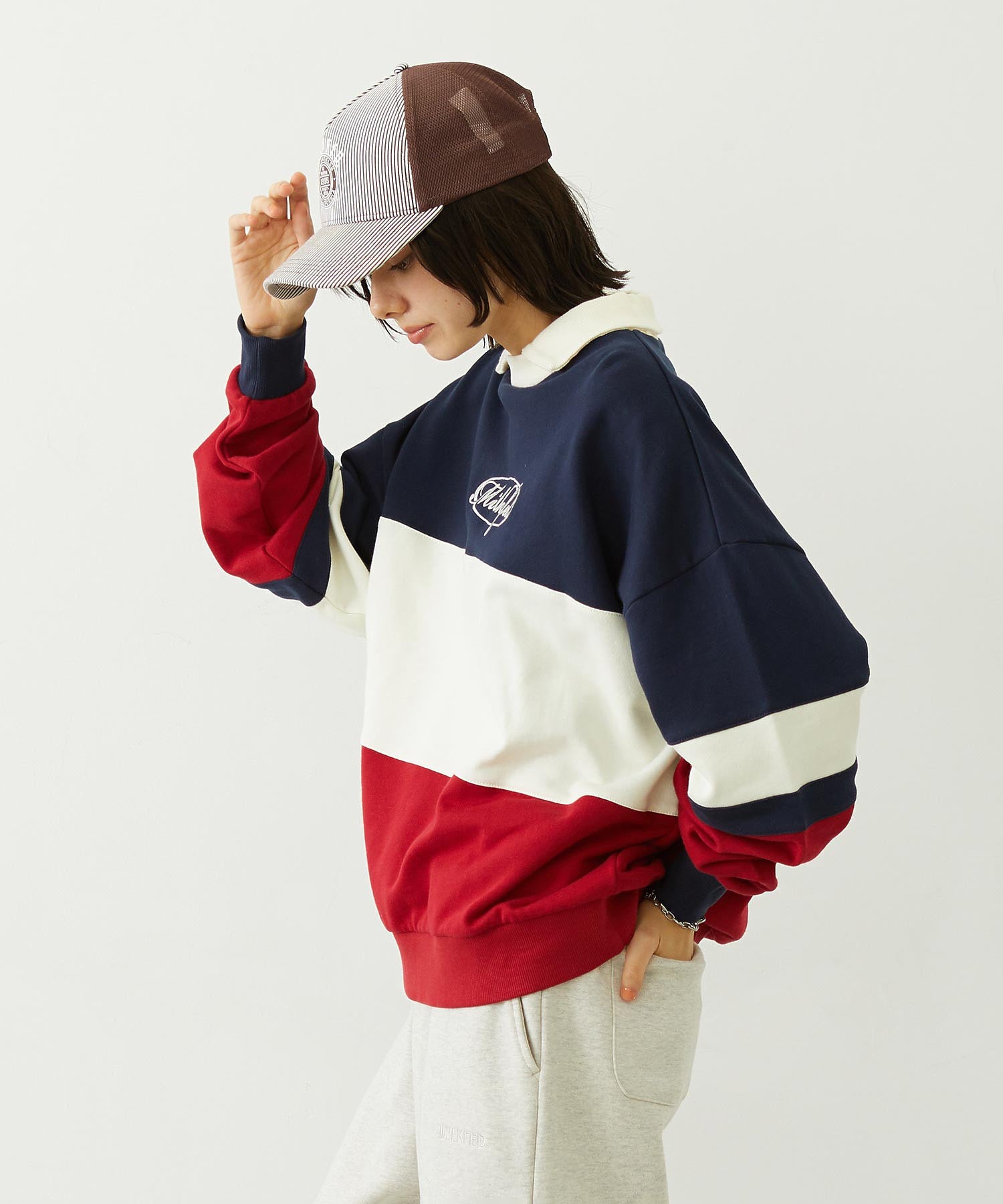 PANELED COLOR BLOCK TOP