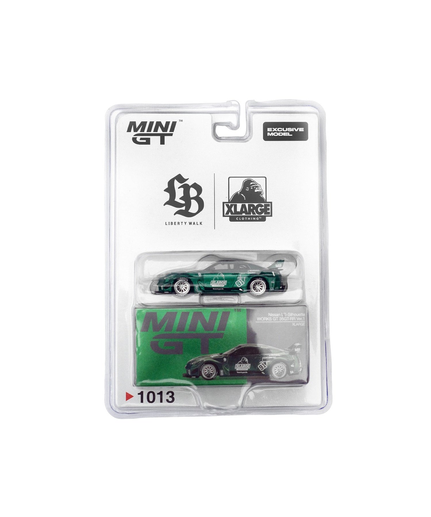 XLARGE×LIBERTY WALK MINI GT 1/64 LB-Silhouette WORKS GT NISSAN 35GT / LB Blister Packaging WHITE