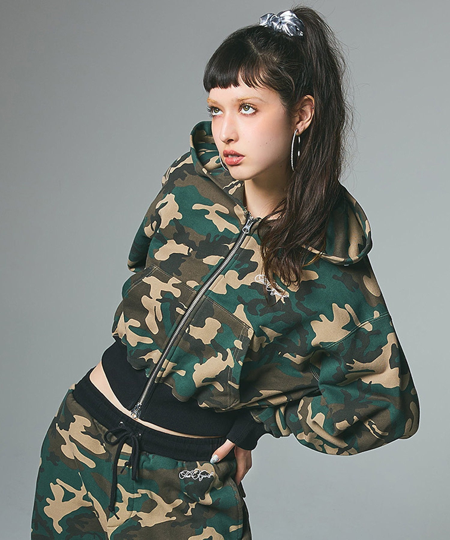 ONE POINT PENCIL SCRIPT LOGO ZIP UP SWEAT HOODIE