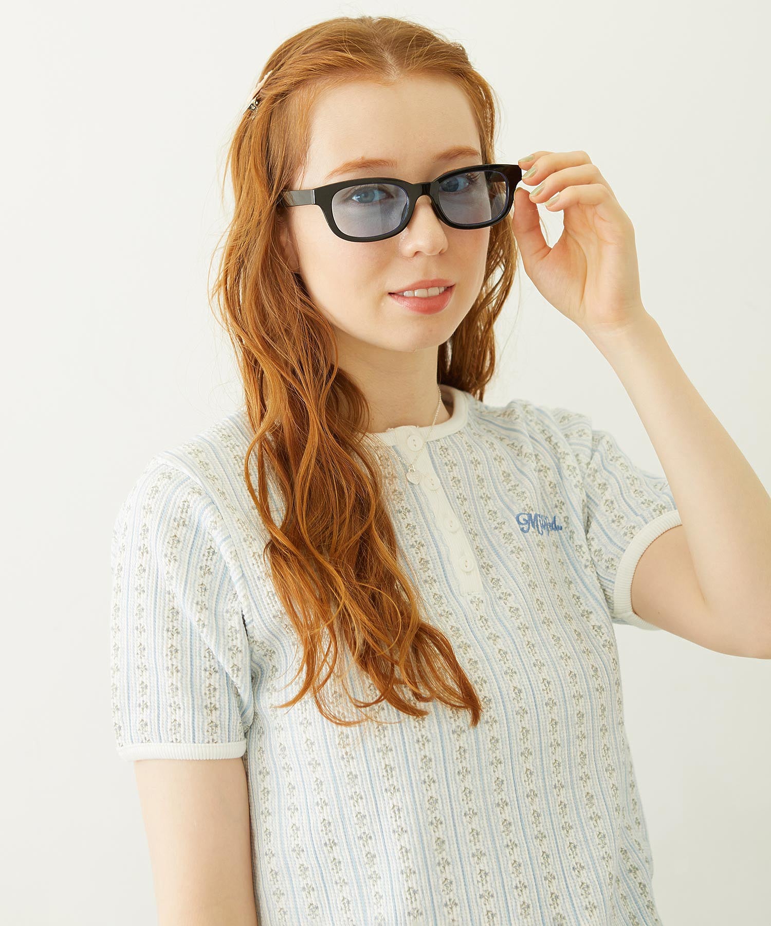 MILKFED. LOGO SQUARE SUNGLASSES