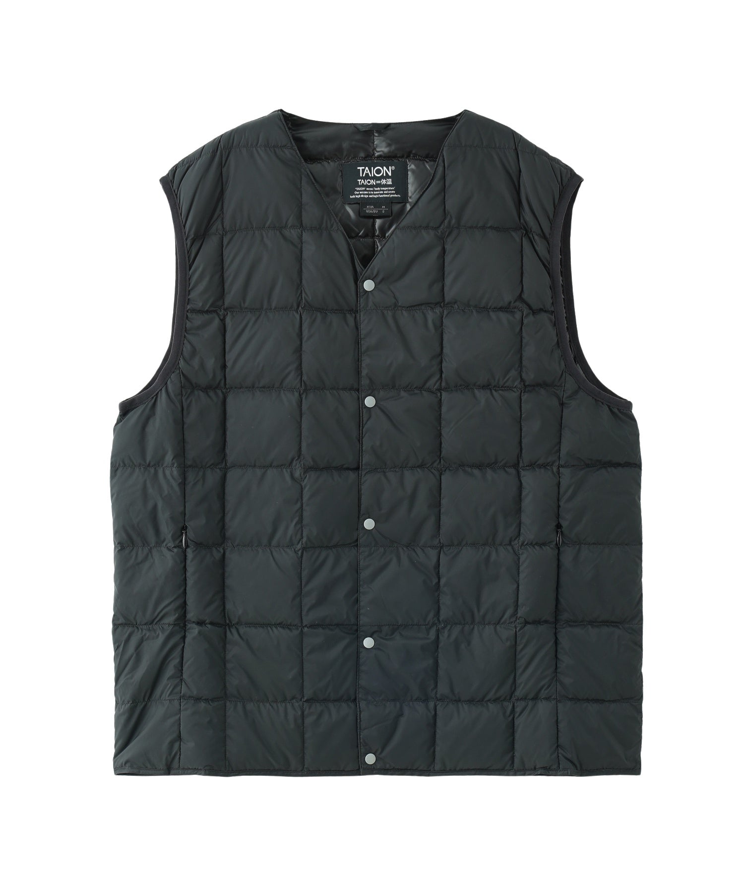 TAION/タイオン/V NECK BUTTON DOWN VEST/TAION-001