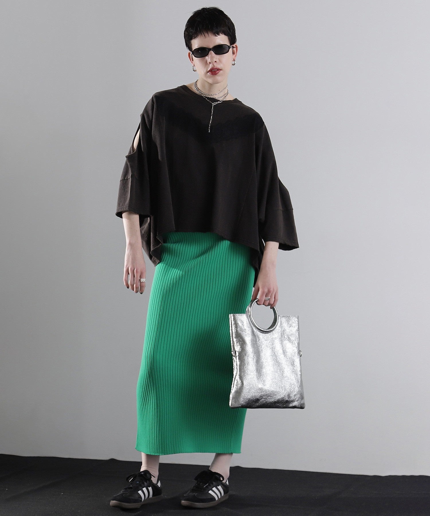 リブニットスカート