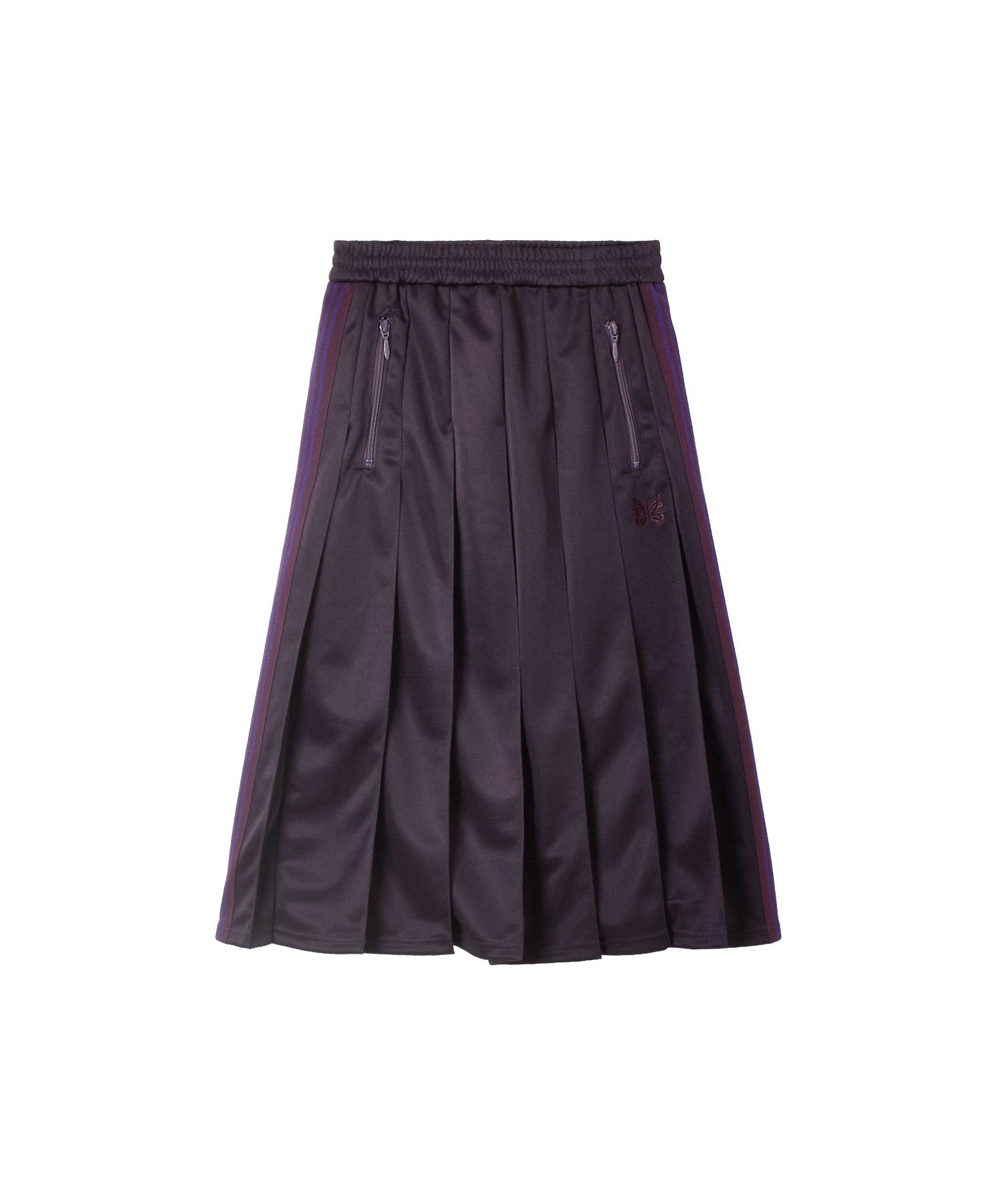 NEEDLES/PLEATED TRACK SKIRT - POLY SMOOTH