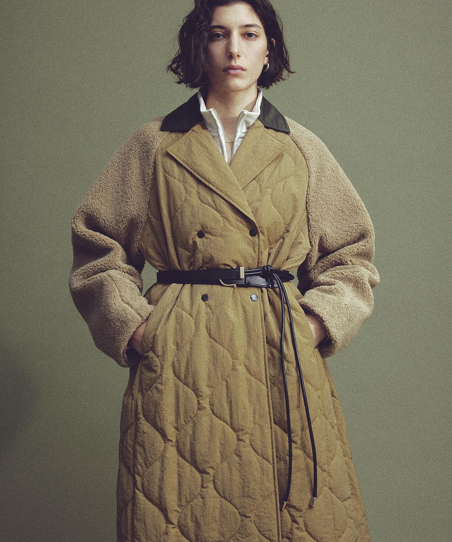 CREOLME/QUILTED LONG COAT