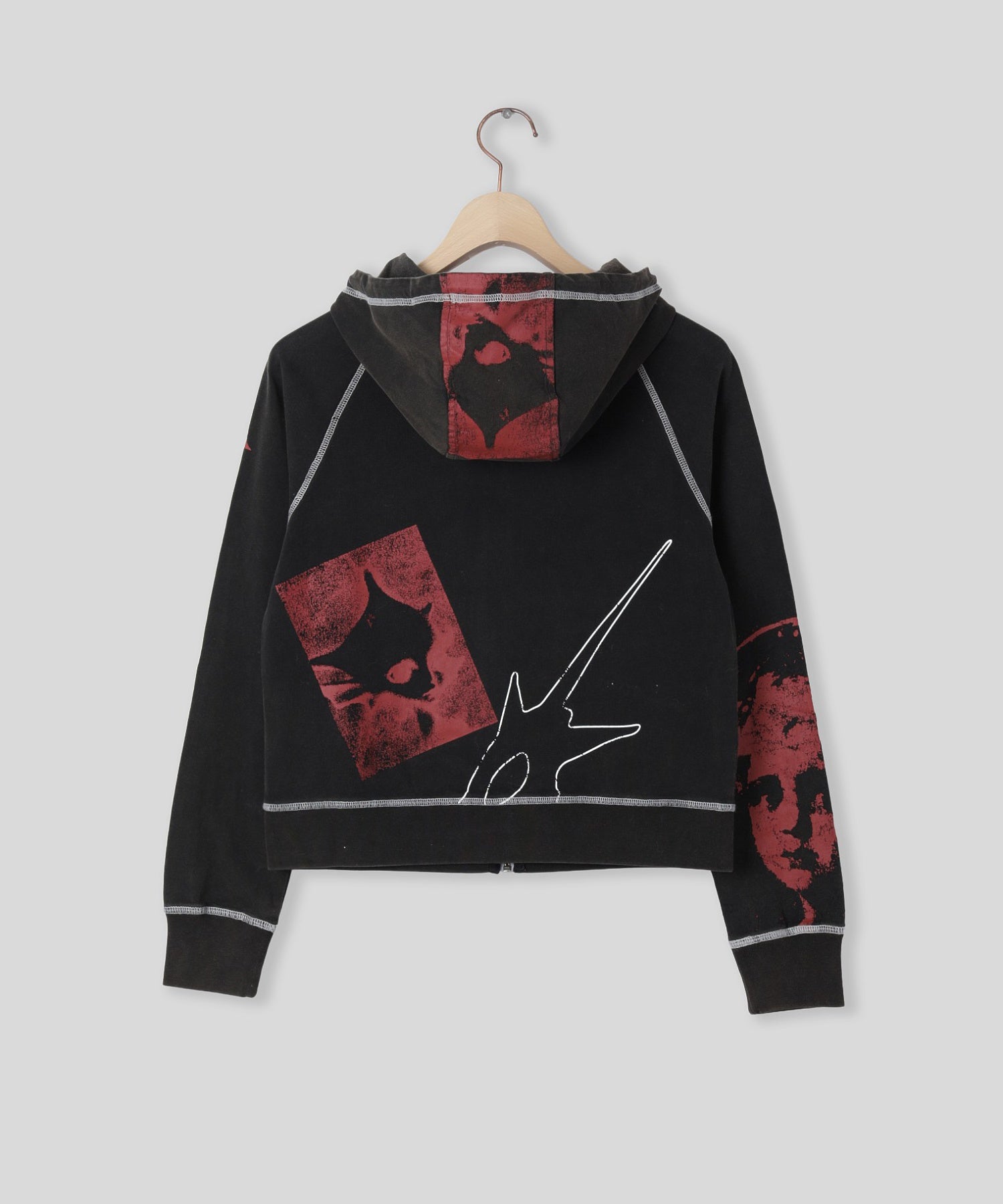 PERKS AND MINI/パークスアンドミニ/W CELESTIAL EQUATOR HOOD ZIP THRU SWT 4629