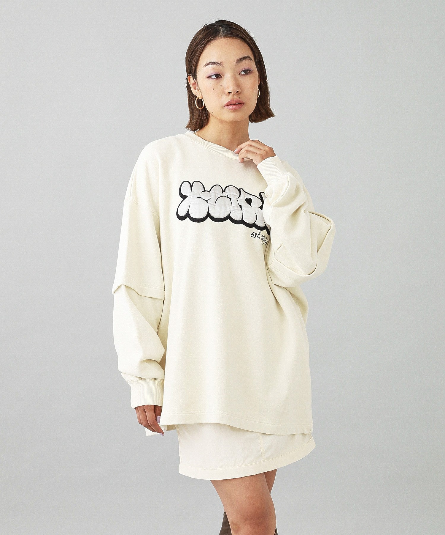 PLUMP LOGO LAYERED SWEAT TOP