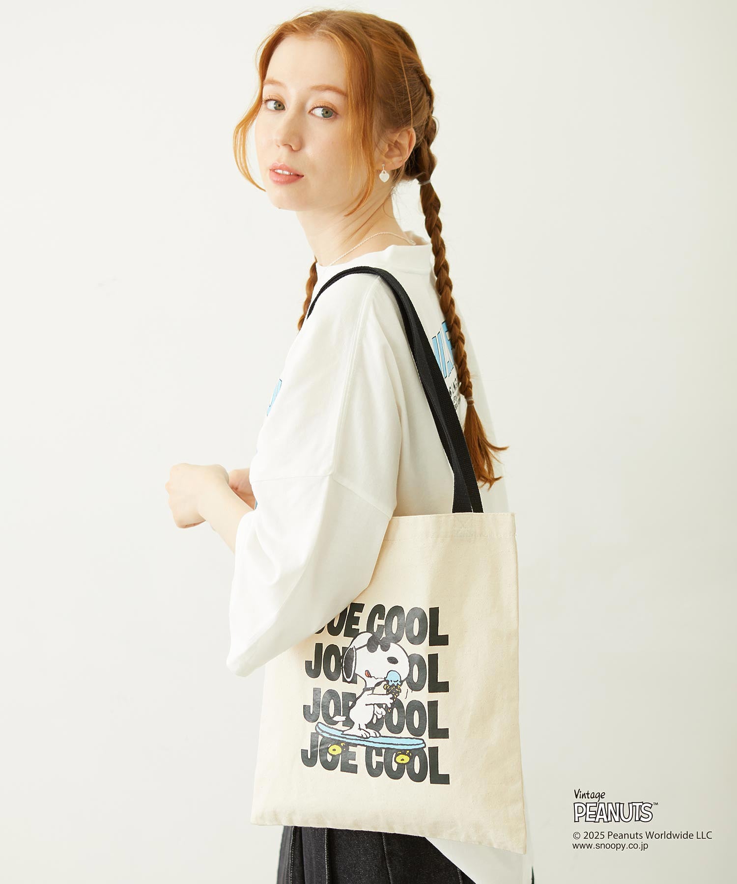 MILKFED. × PEANUTS JOE COOL FLAT TOTE