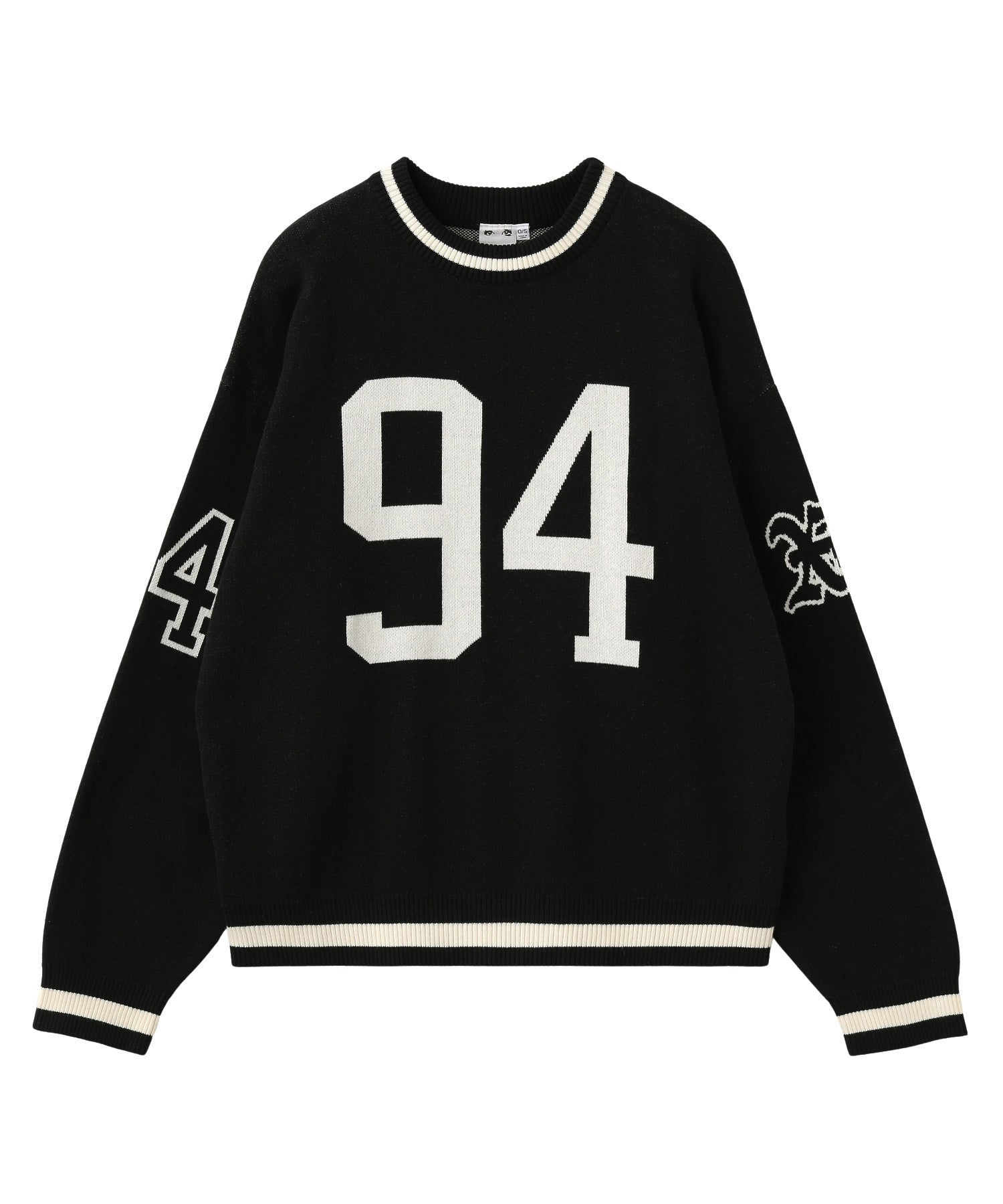 NUMBERING JACQUARD KNIT TOP