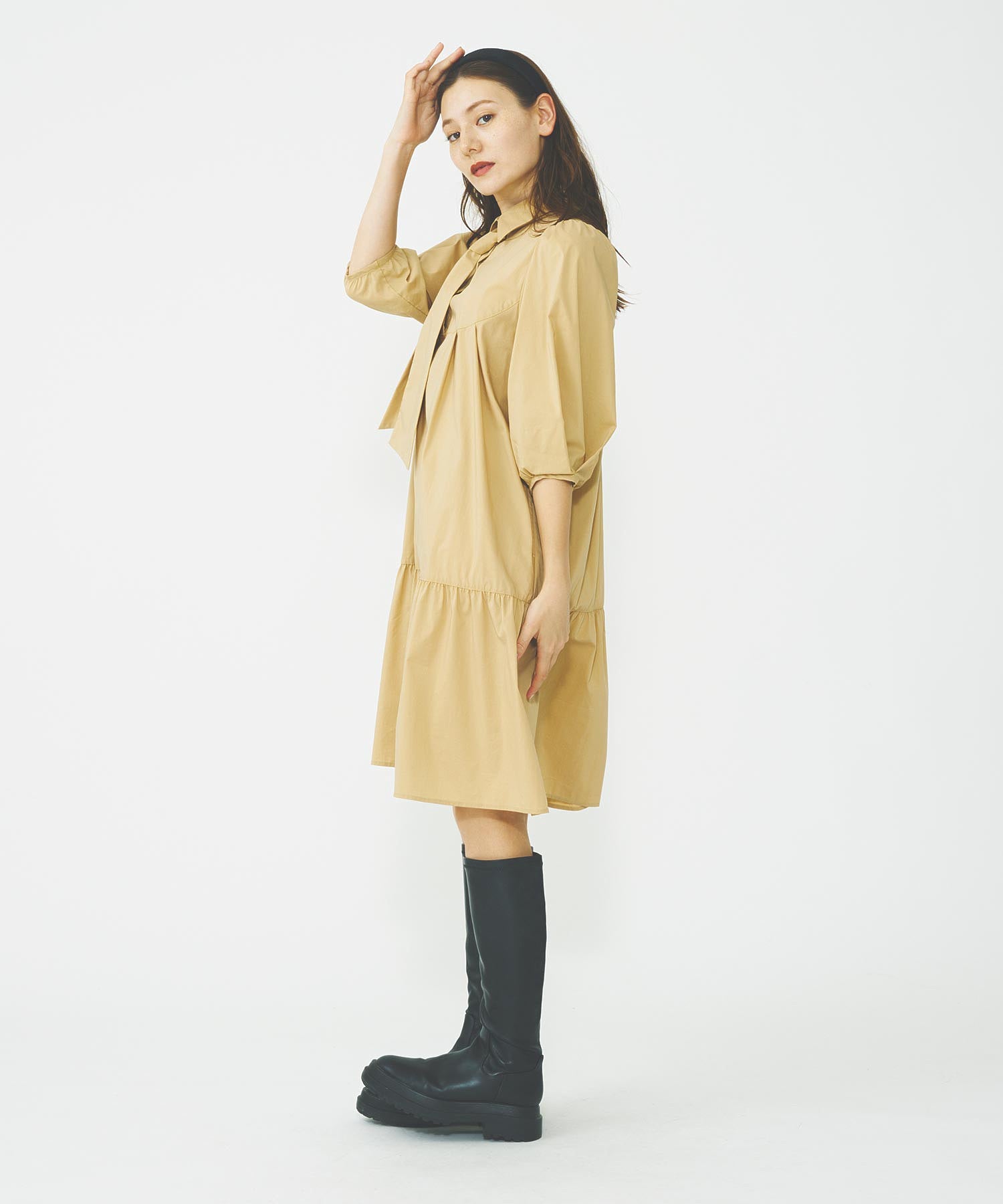 BOW TIE SHIRT DRESS