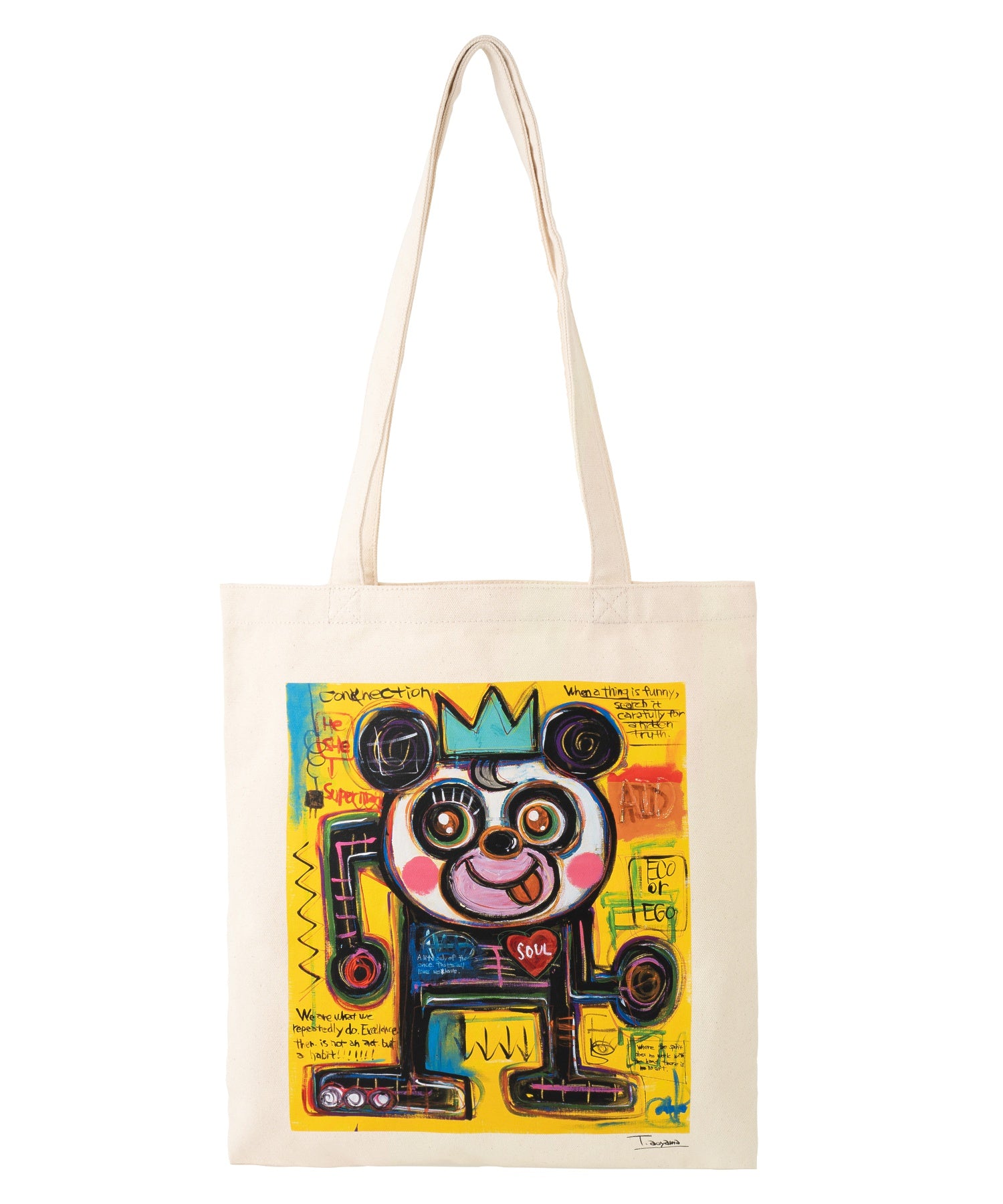 TETSUJI AOYAMA LETS GO PANDA TOTE BAG calif-ART