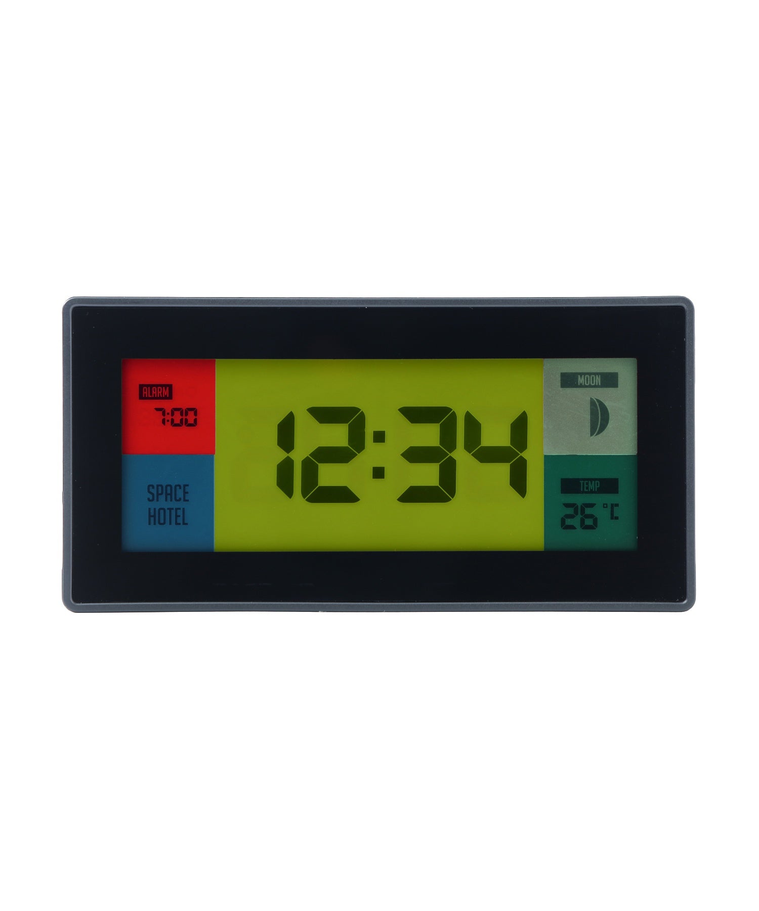 Space Hotel Robot Alarm Clock Black/White