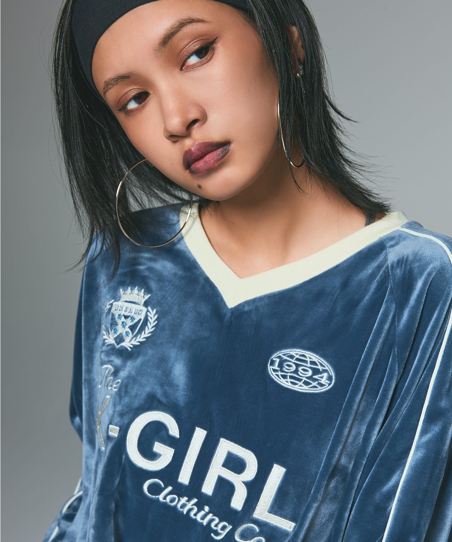 VELOUR GAME SHIRT DRESS
