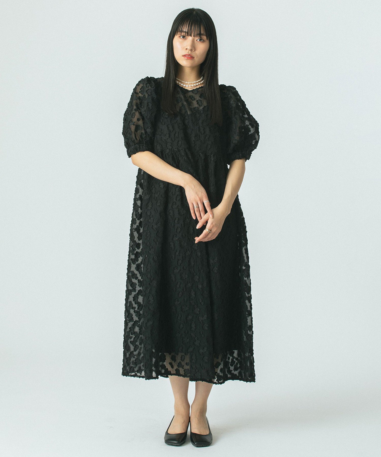 FLOWER JACQUARD DRESS