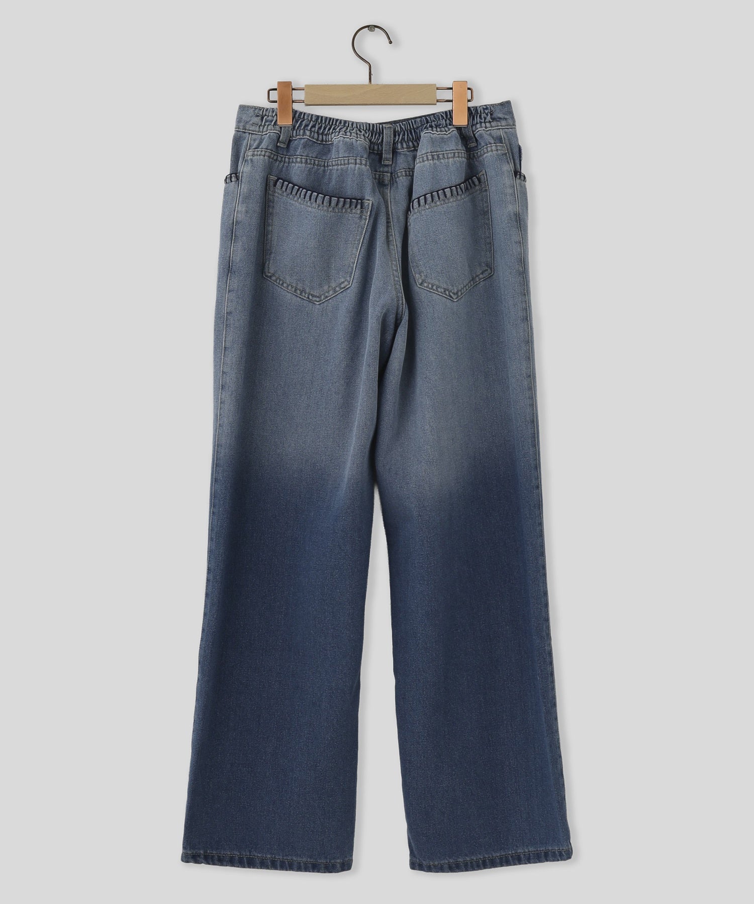 PAS UNE MARQUE/パ・ズュヌ・マルク/HAND-EMBROIDERED DISTRESSED DENIM PAS-710