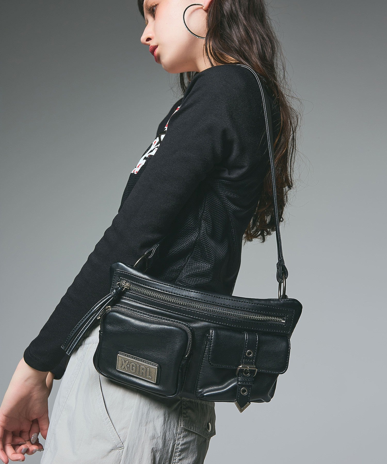 FAUX LEATHER 2WAY BELT BAG