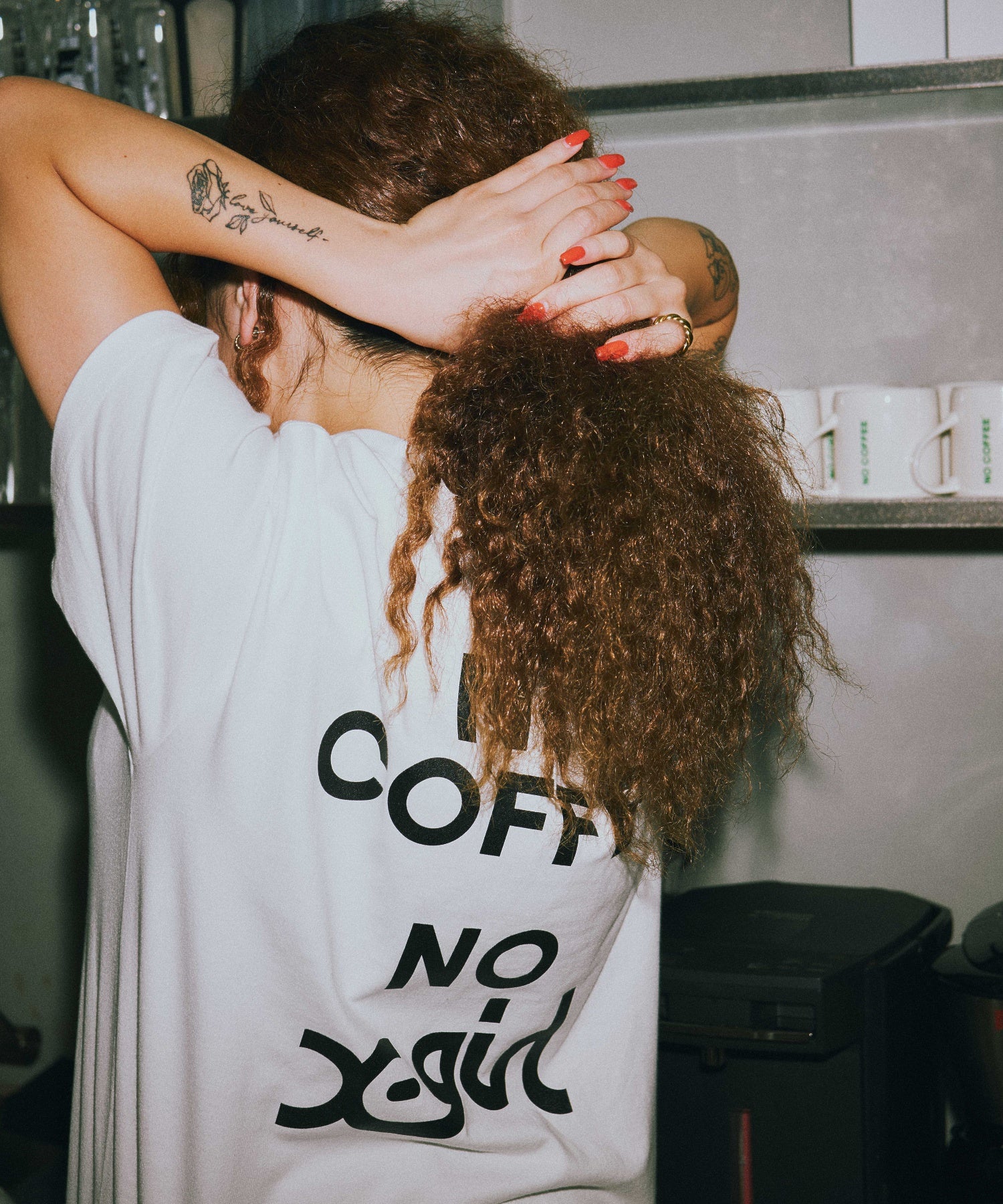 X-girl x NO COFFEE S/S TEE