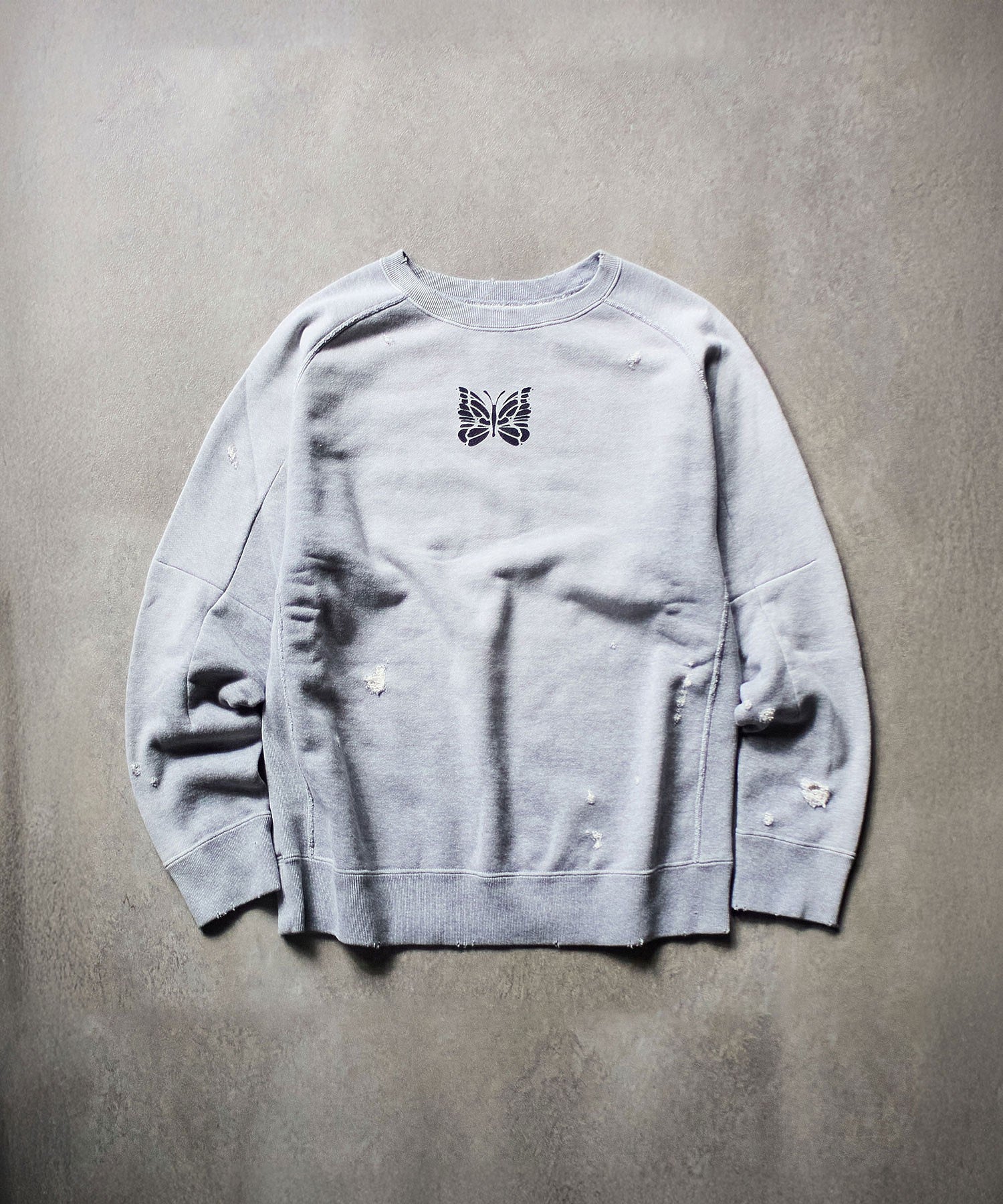 NEEDLES/DECONSTRUCTED SWEAT SHIRT - COTTON FRENCH TERRY