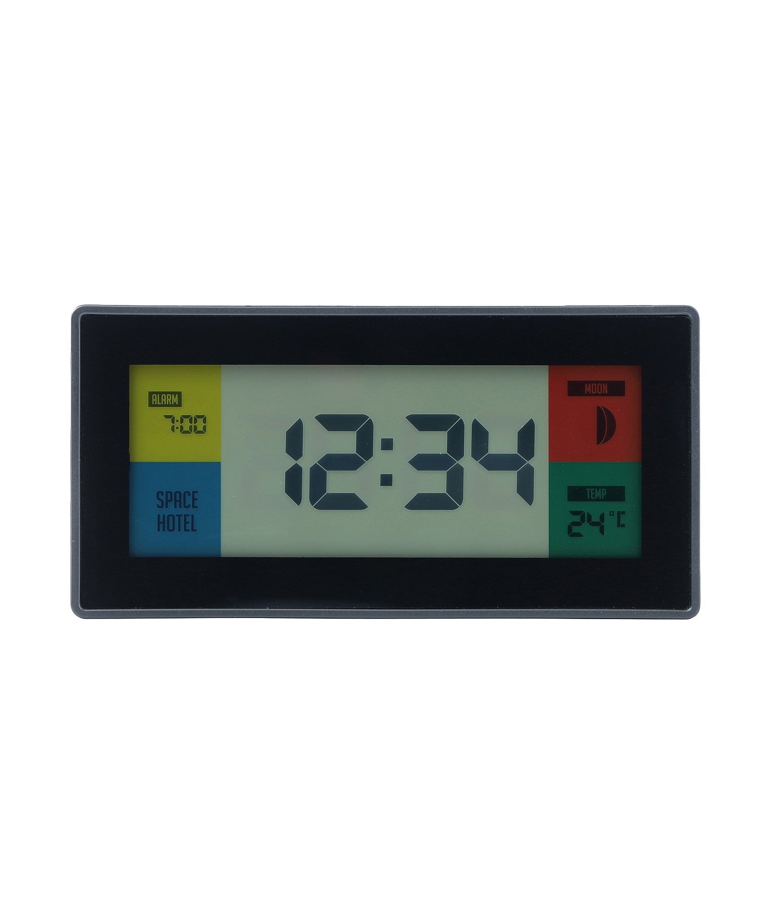 Space Hotel Robot Alarm Clock Black/Yellow