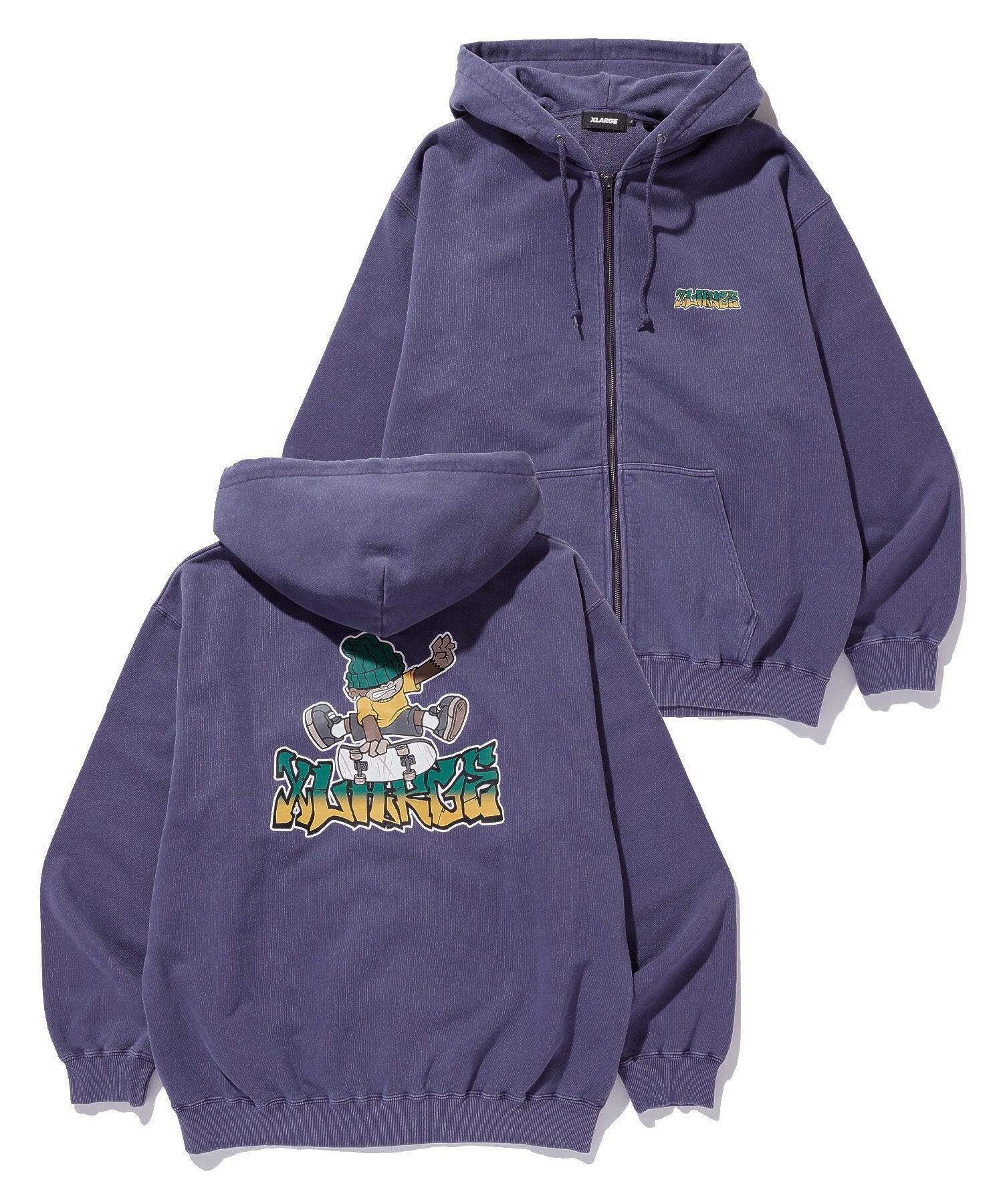 PIGMENTDYE INDY GRAB ZIP HOODED SWEAT SHIRT