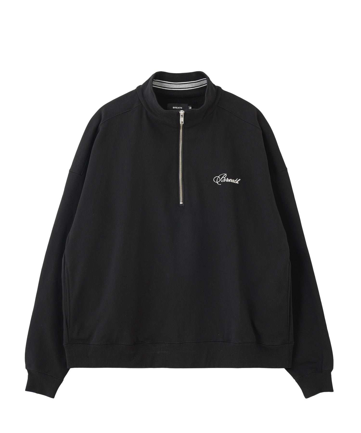 BREATH/ブレス/SCRIPT LOGO HALF ZIP SWEAT/C5005