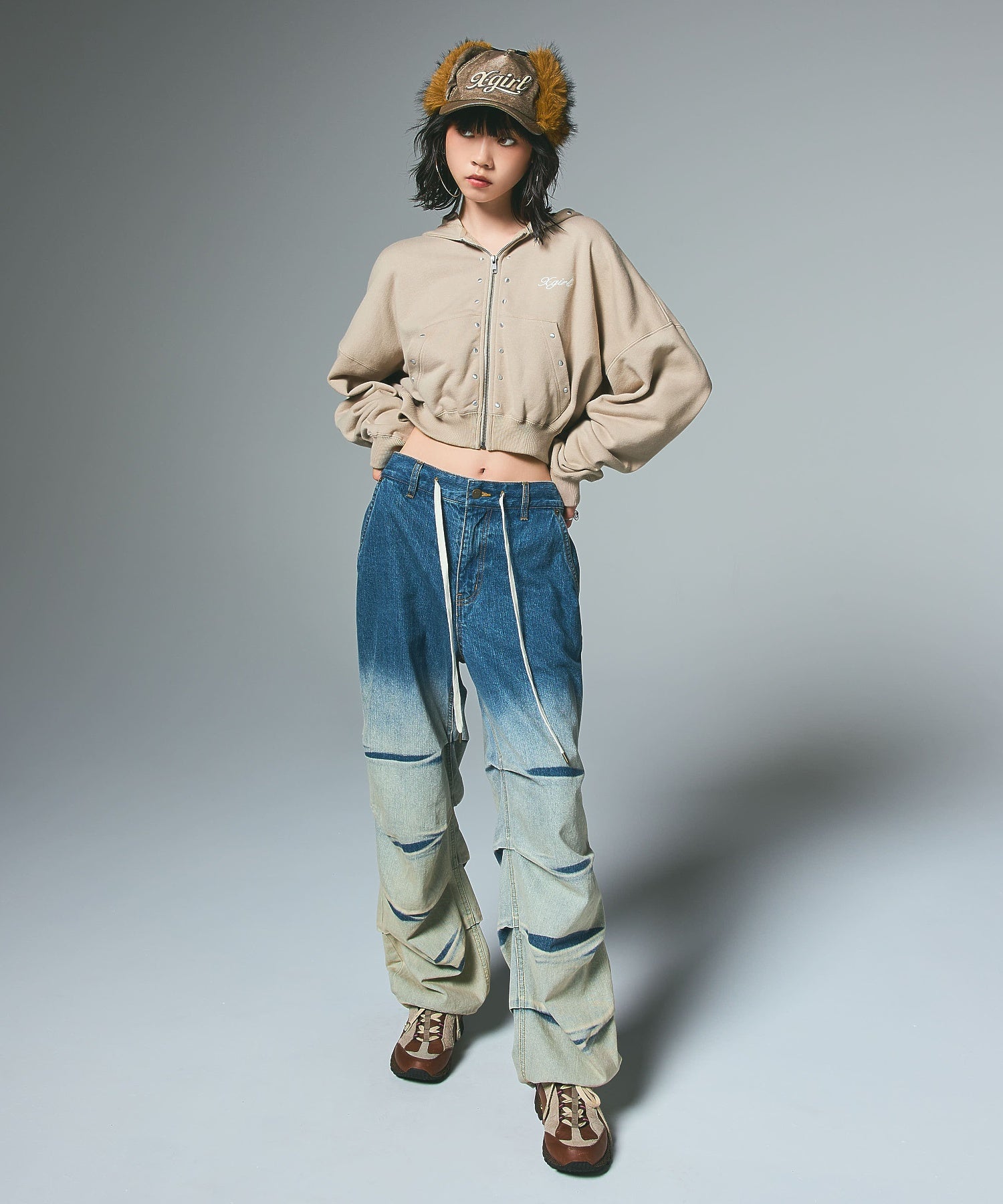 GRADIENT DENIM EASY PANTS