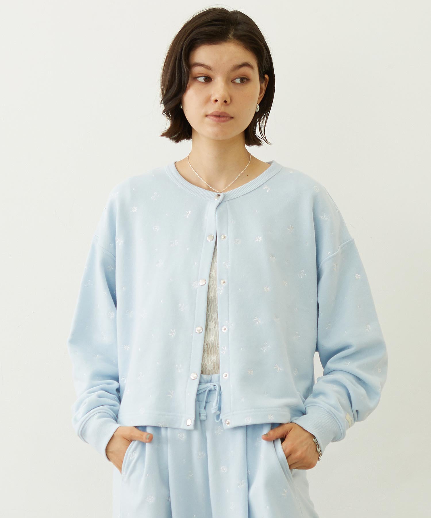 EMBROIDERY SWEAT JACKET