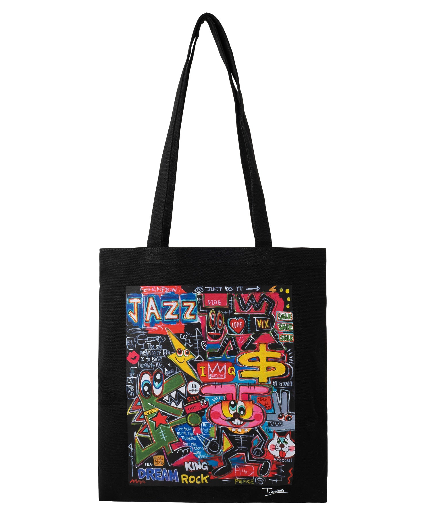 TETSUJI AOYAMA FREE JAZZ TOTE BAG calif-ART