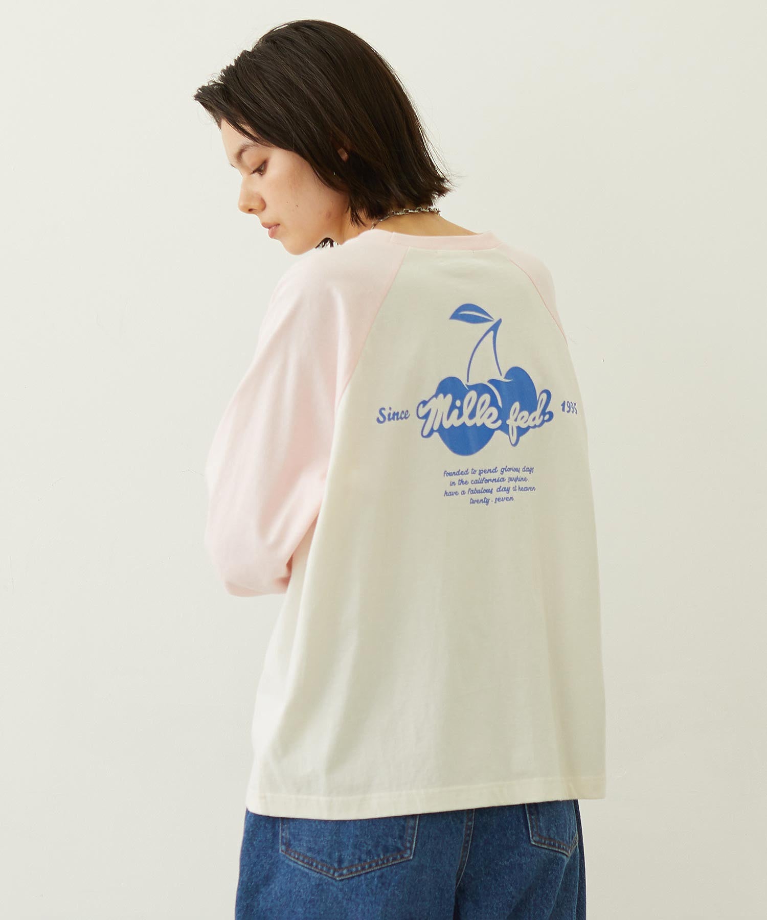 CHERRY FLOCK PRINT B/B TEE
