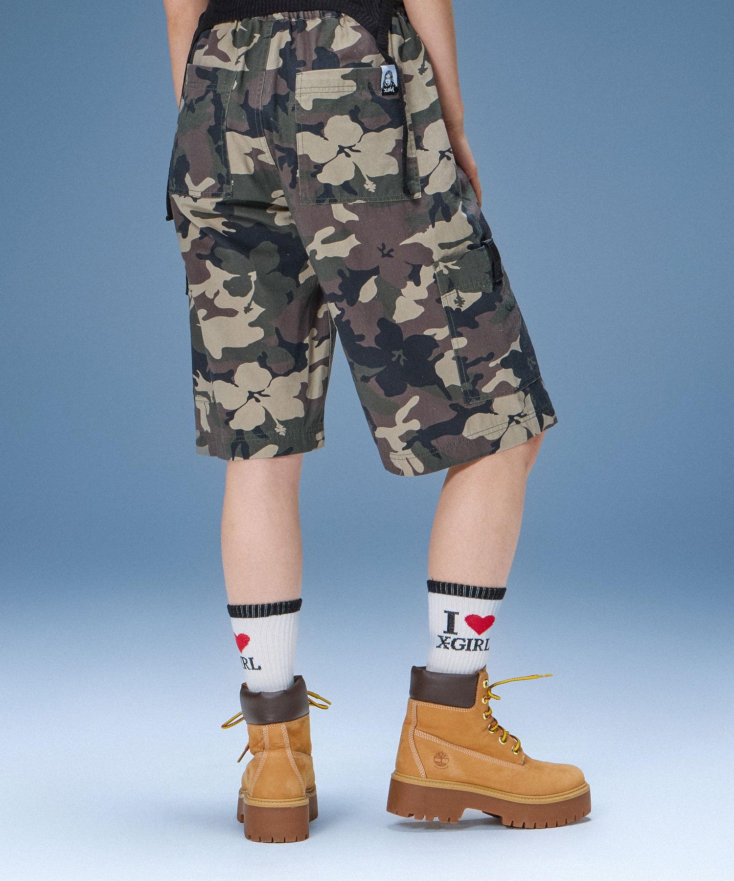 I LOVE X-GIRL RIBBED SOCKS