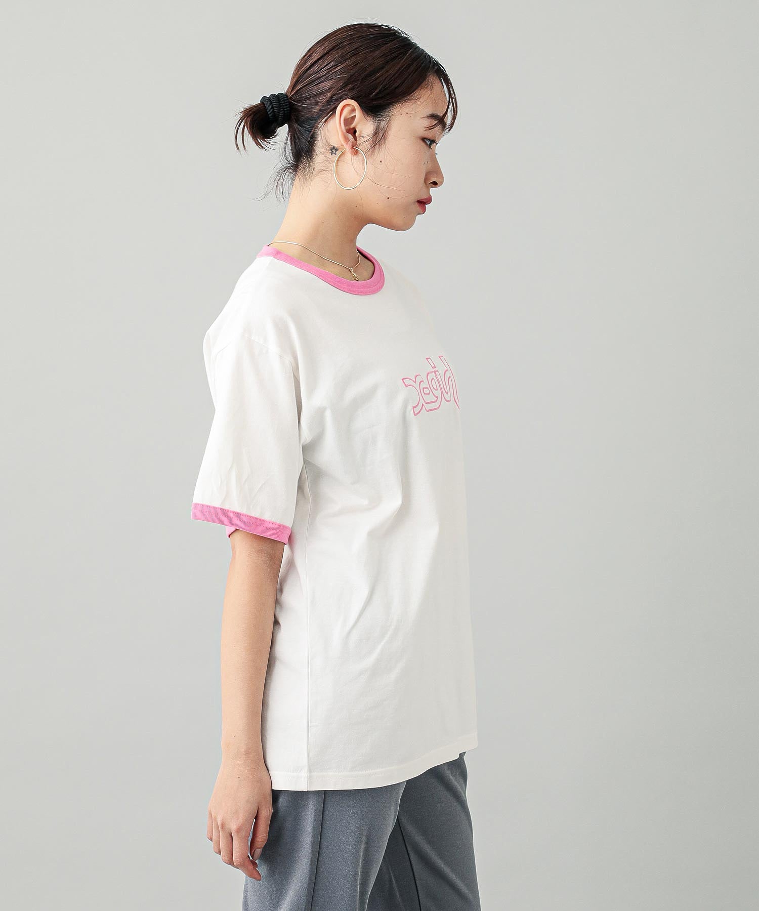 OUTLINE MILLS LOGO S/S RINGER TEE