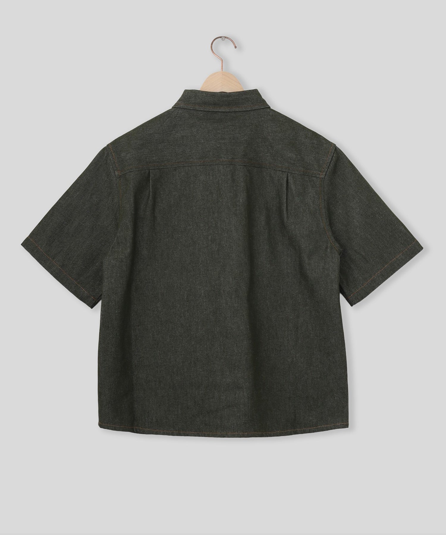 WALK IN PARIS/ウォーキンパリス/GREEN denim shirt