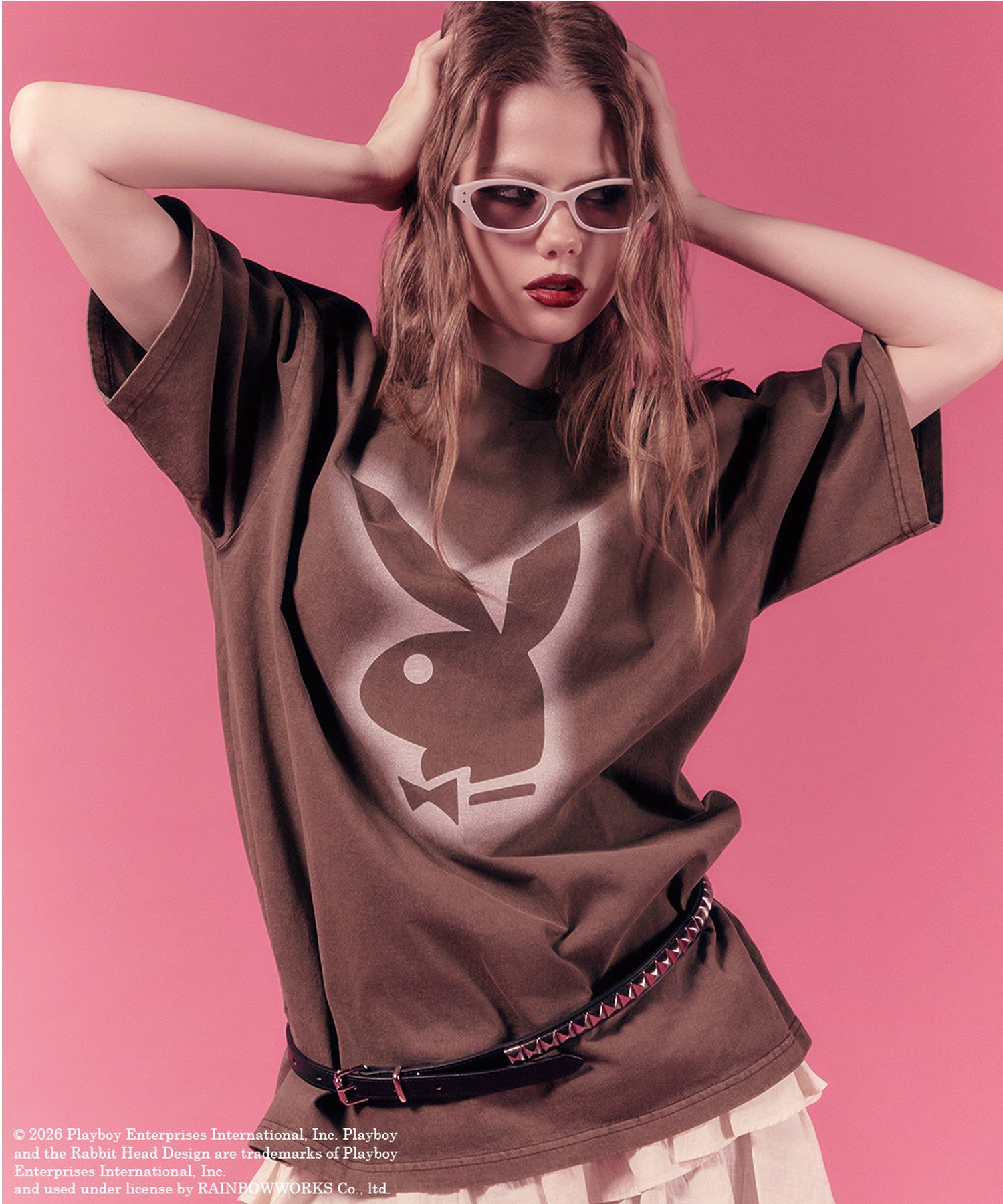 PLAYBOY × X-girl FADED S/S TEE