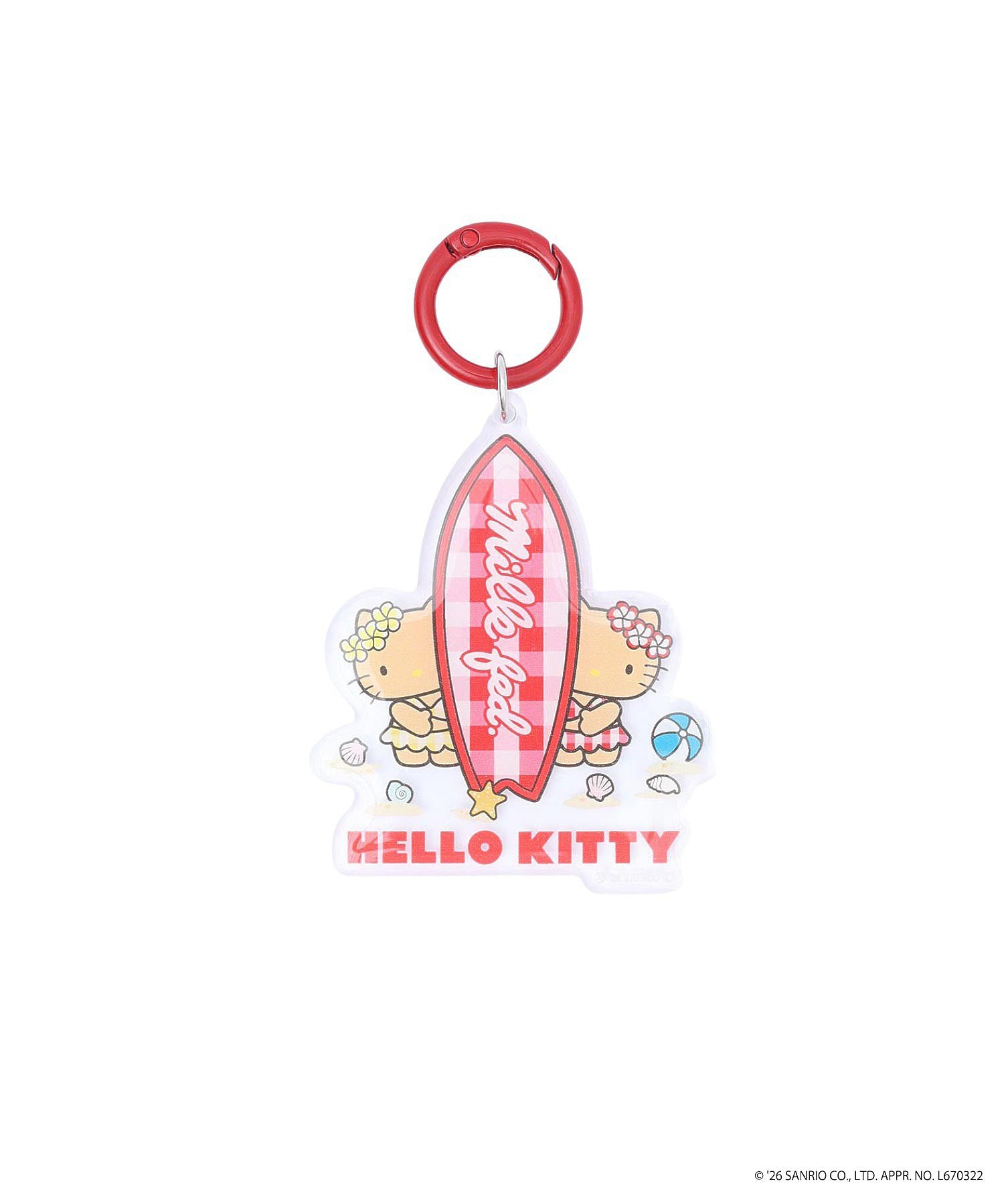 MILKFED. × HELLO KITTY SUN-KISSED SURF KEYCHAIN