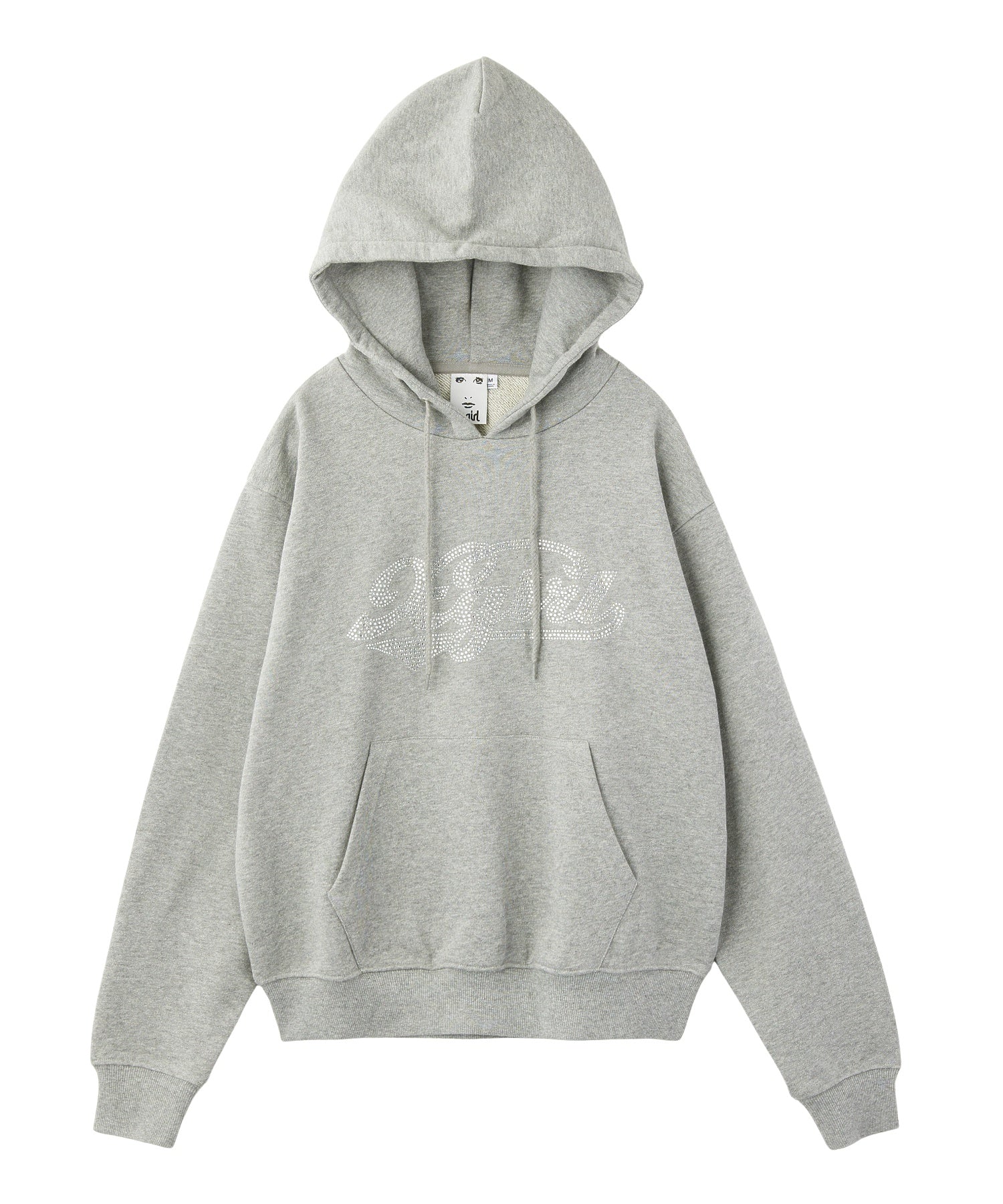 RHINESTONE CURSIVE LOGO SWEAT HOODIE