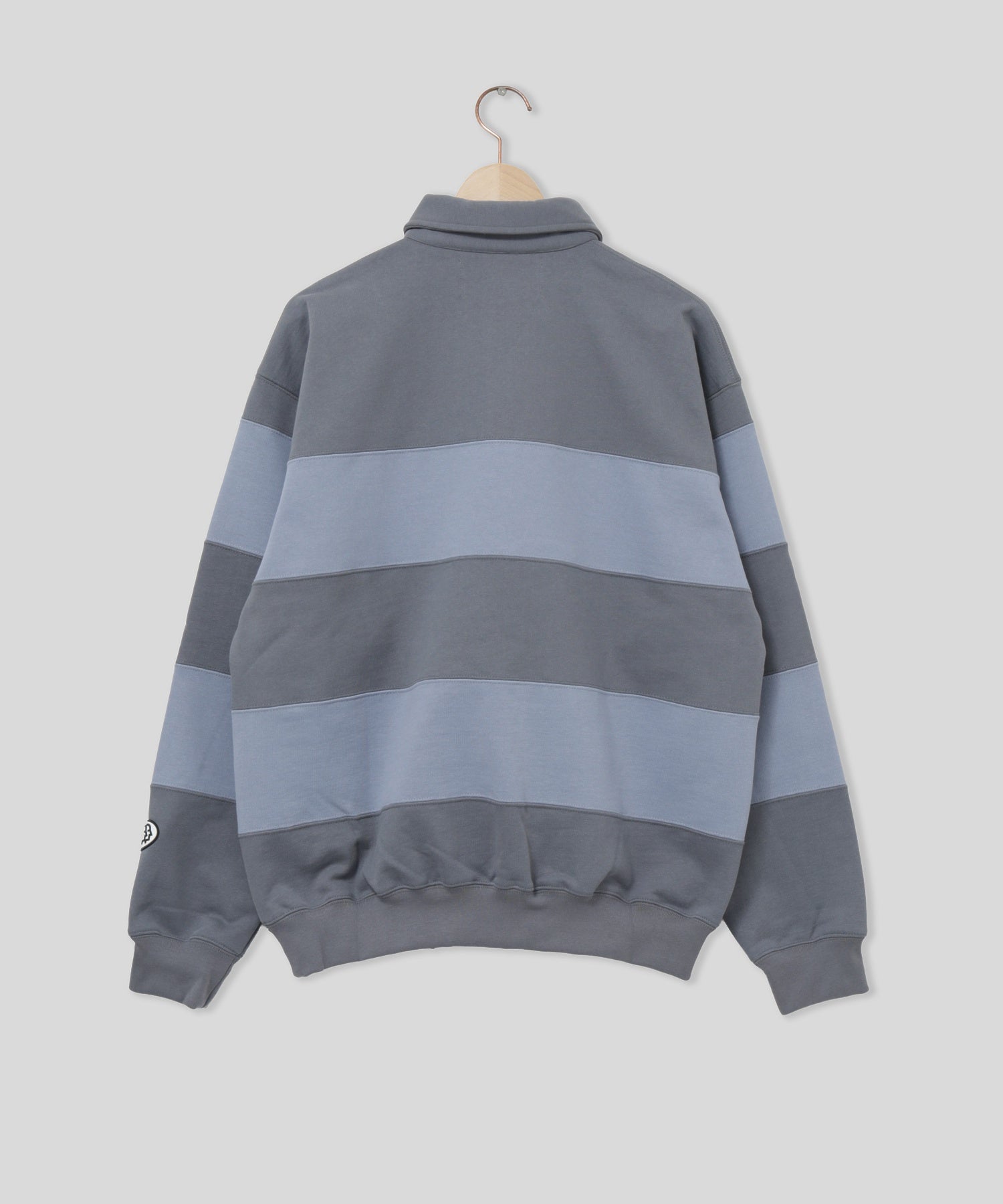 HOMBRENINO/オンブレ・ニーニョ/ROUND COLLAR STRIPE SWEAT SHIRT HN0261-CT0001